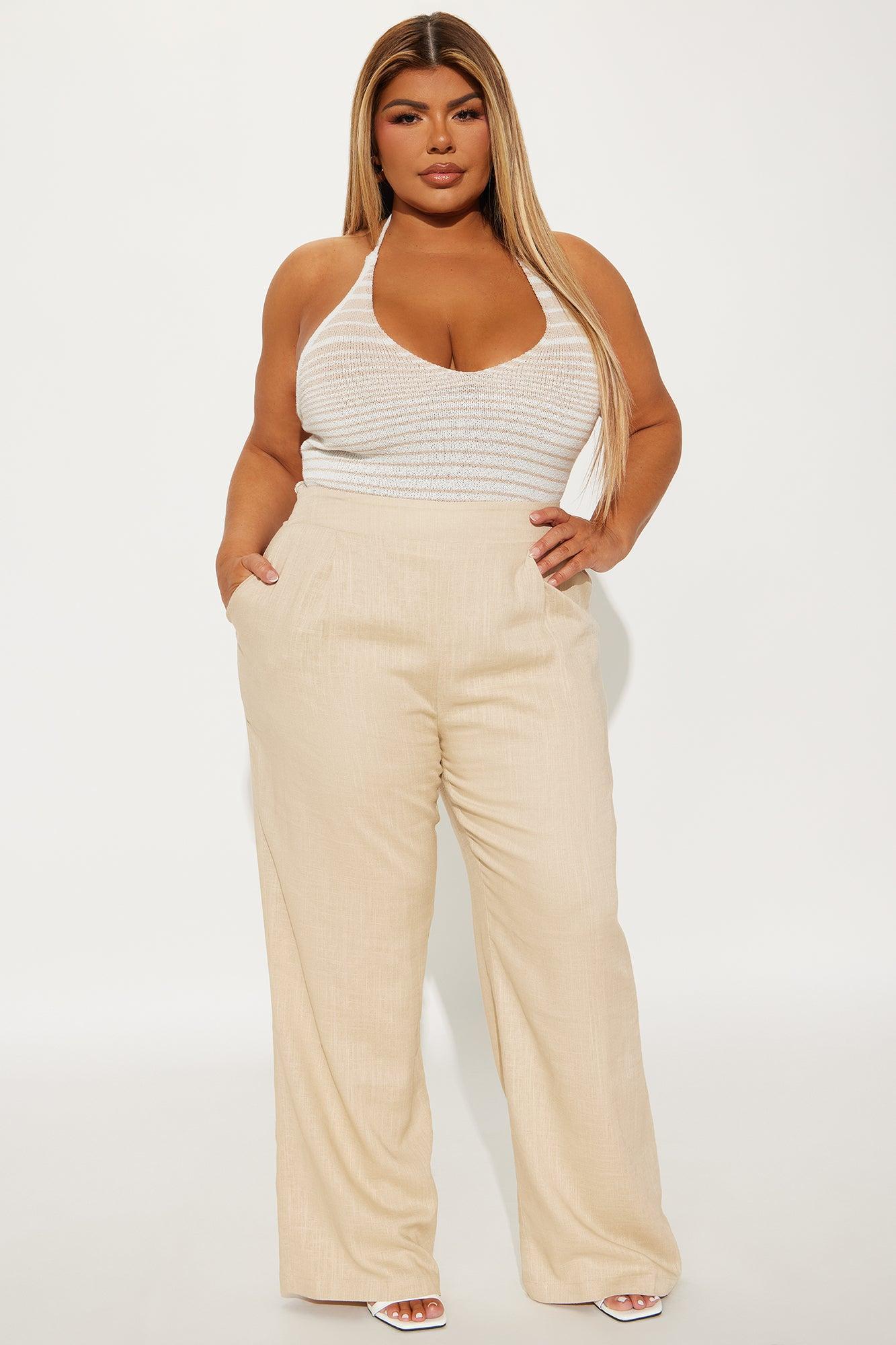 Make A Statement Linen Trouser - Tan Product Image