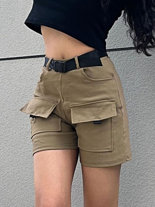 Multi Pocket High Rise Shorts Product Image