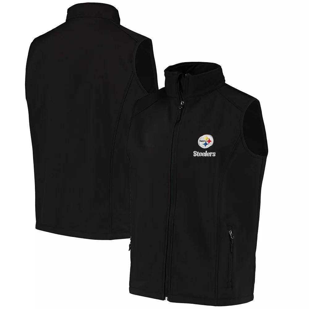 Men's Dunbrooke Black Pittsburgh Steelers Circle Archer Softshell Full-Zip Vest, Size: Small Product Image