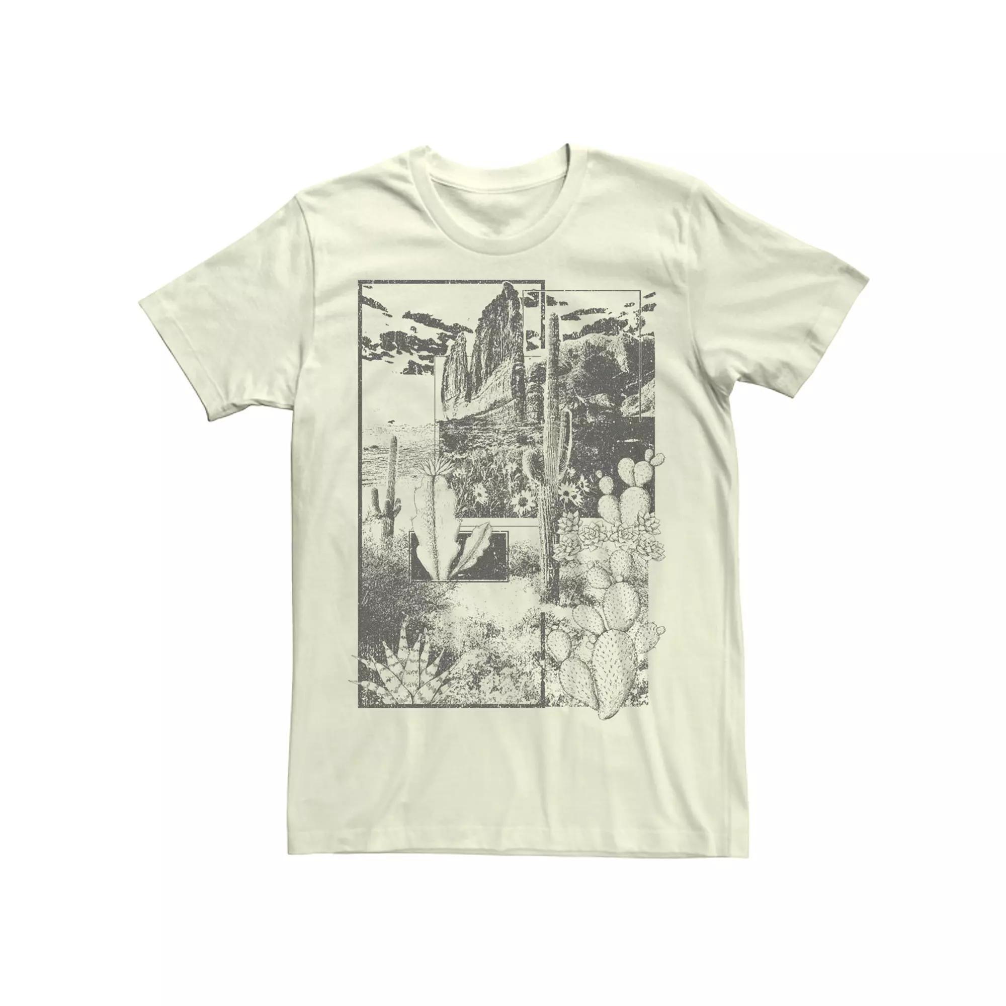 Men's Desert Scene Graphic Tee, Size: Large, Natural Product Image