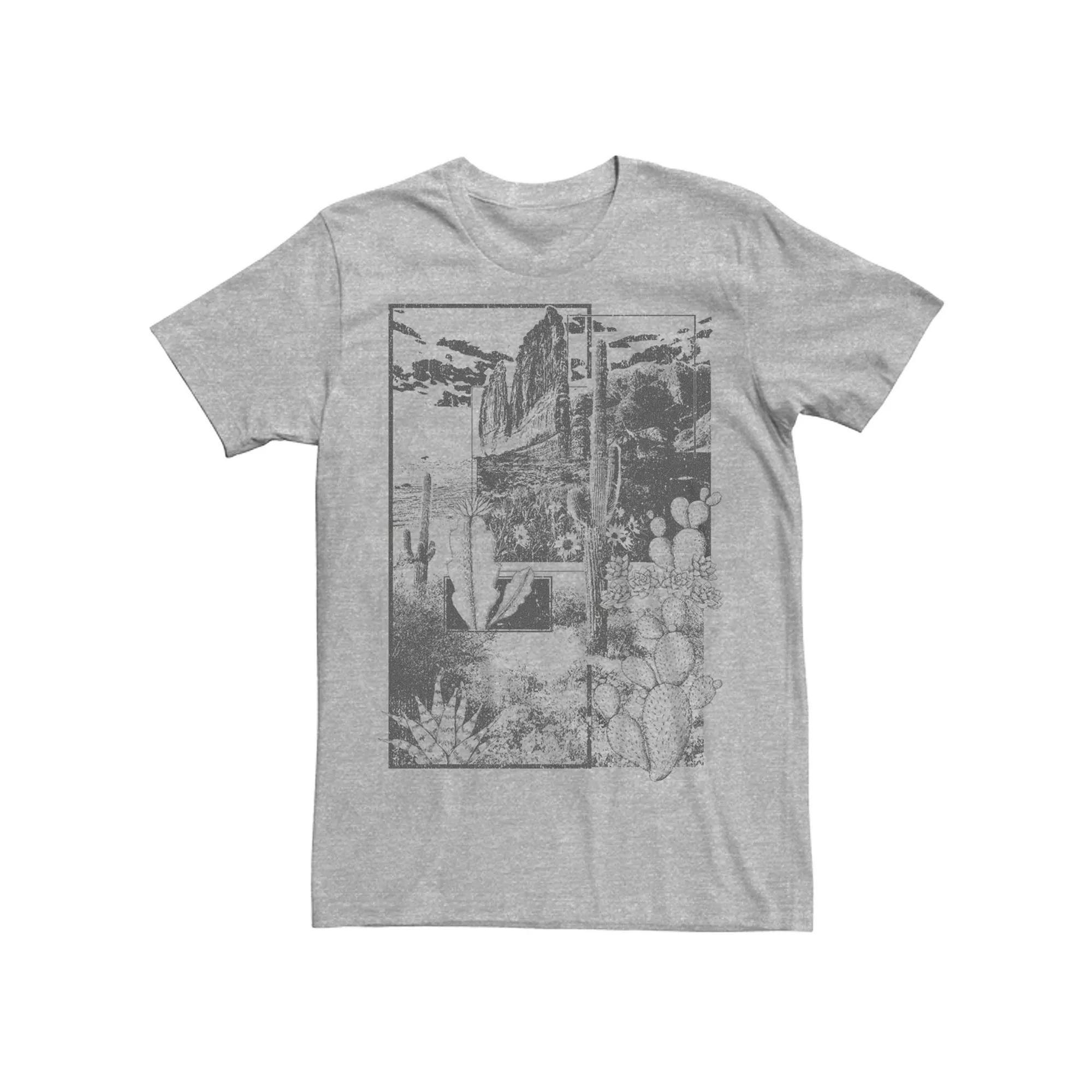 Men's Desert Scene Graphic Tee, Size: Large, Natural Product Image