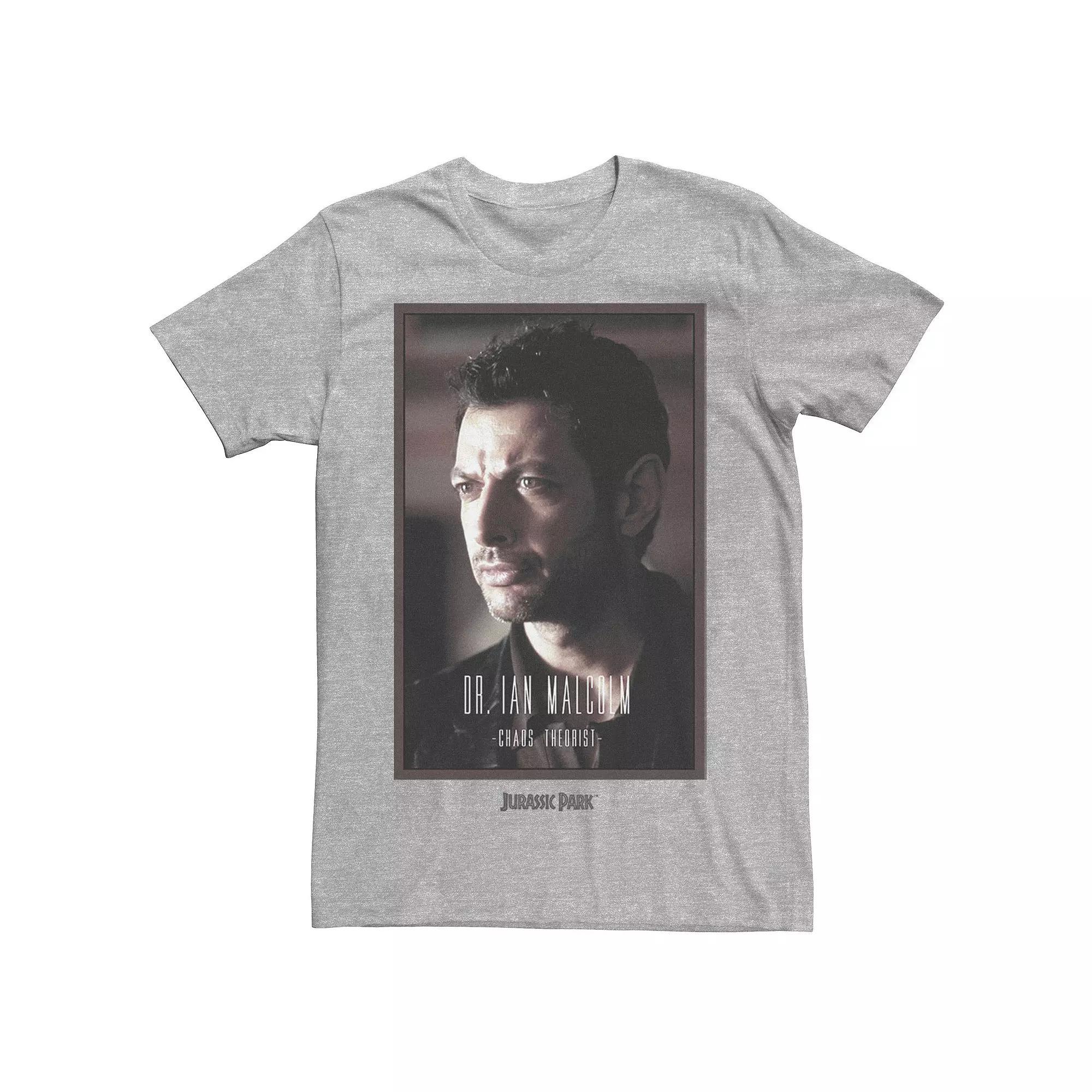 Men's Jurassic Park Dr. Ian Malcolm Chaos Theorist Tee, Size: 3XL, Athletic Grey Product Image