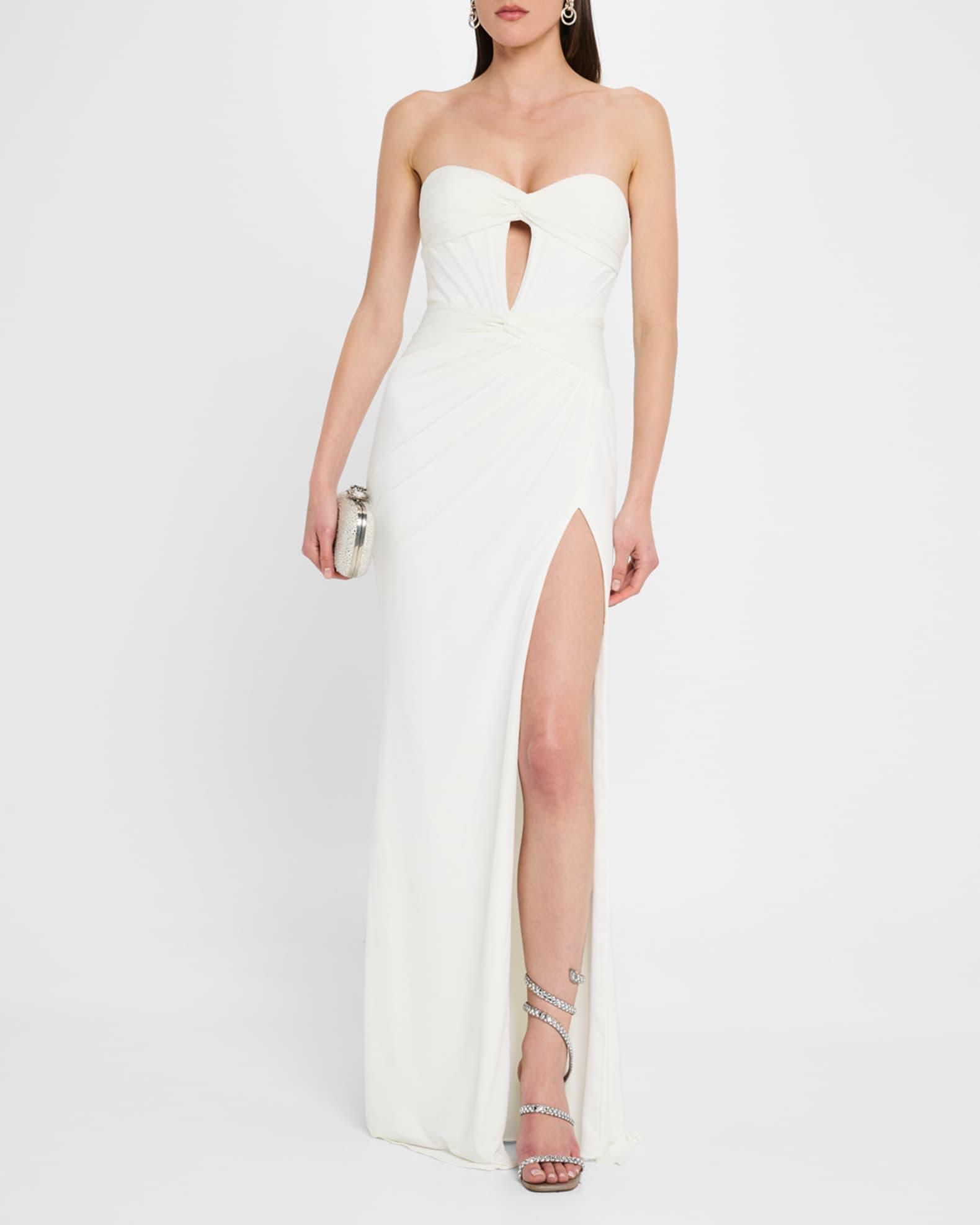 Strapless Cutout Twist-Front Column Gown Product Image
