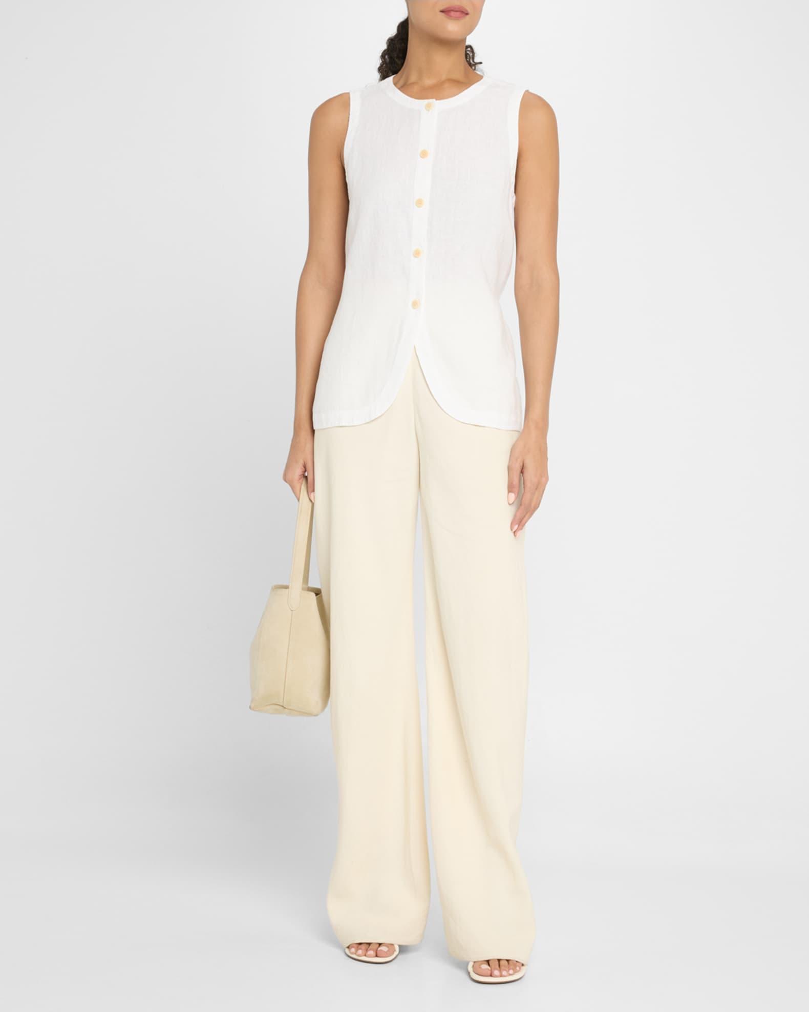 Button-Down Organic Linen Vest Product Image