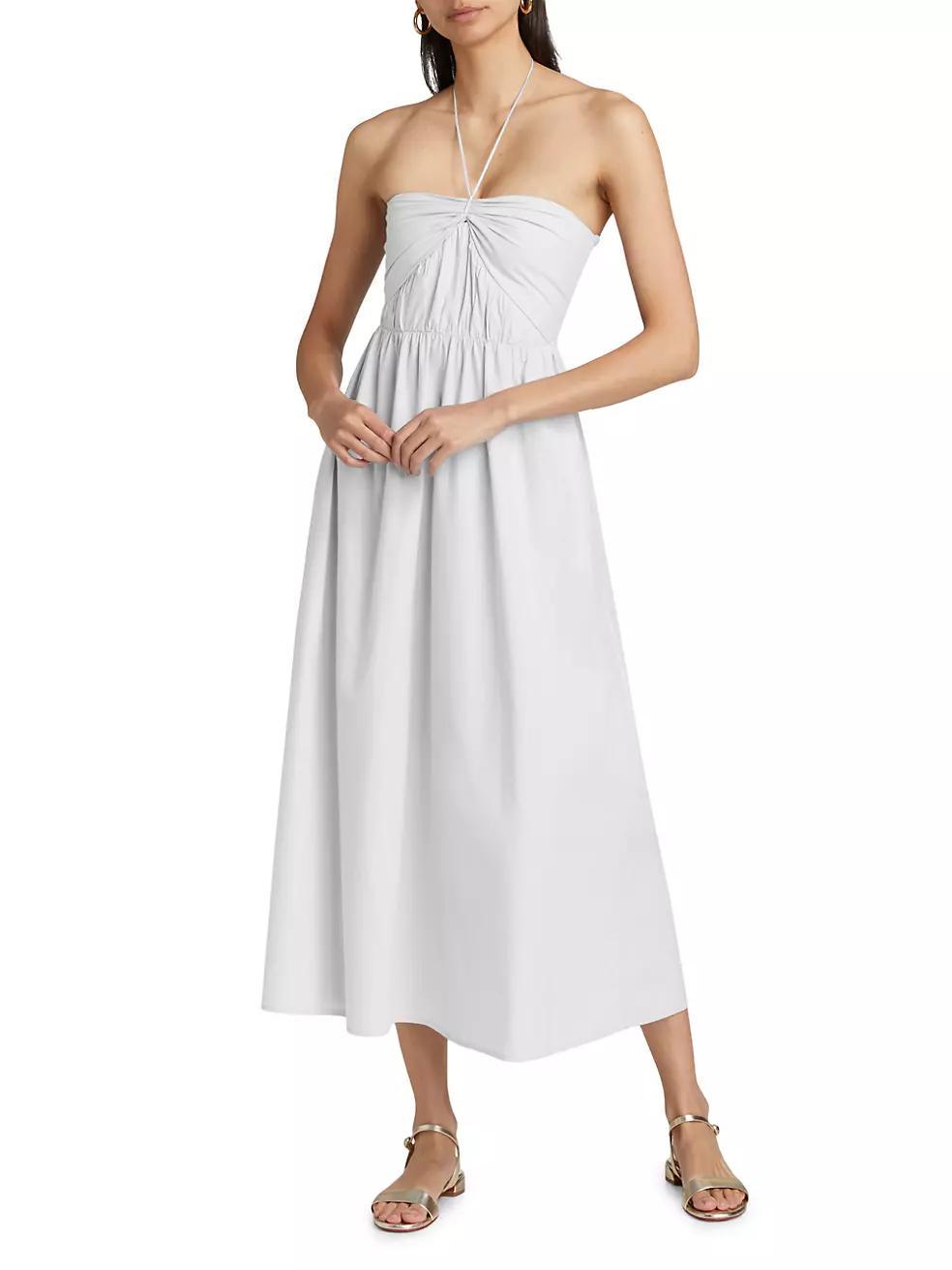 Adilyn Cotton Halterneck Midi-Dress Product Image