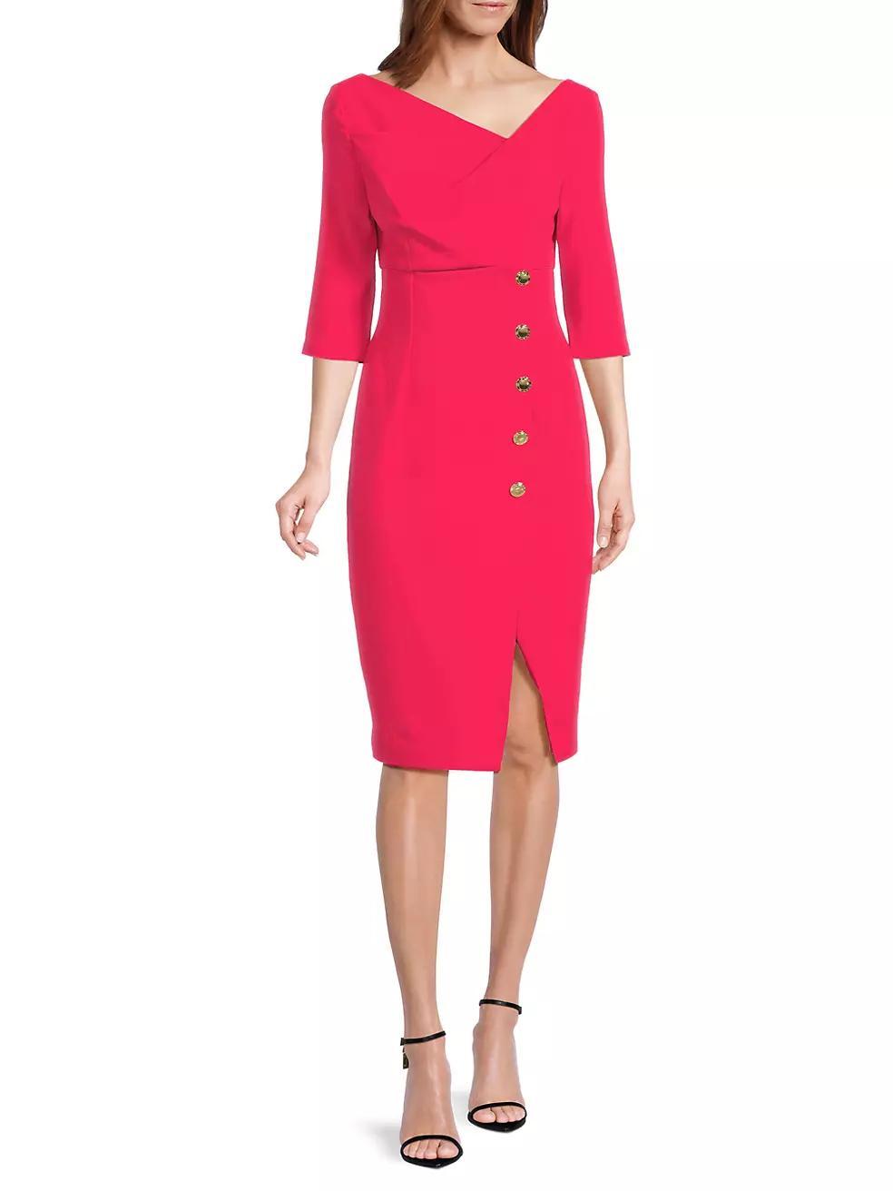 Womens Edeline Draped Sheath Dress Product Image