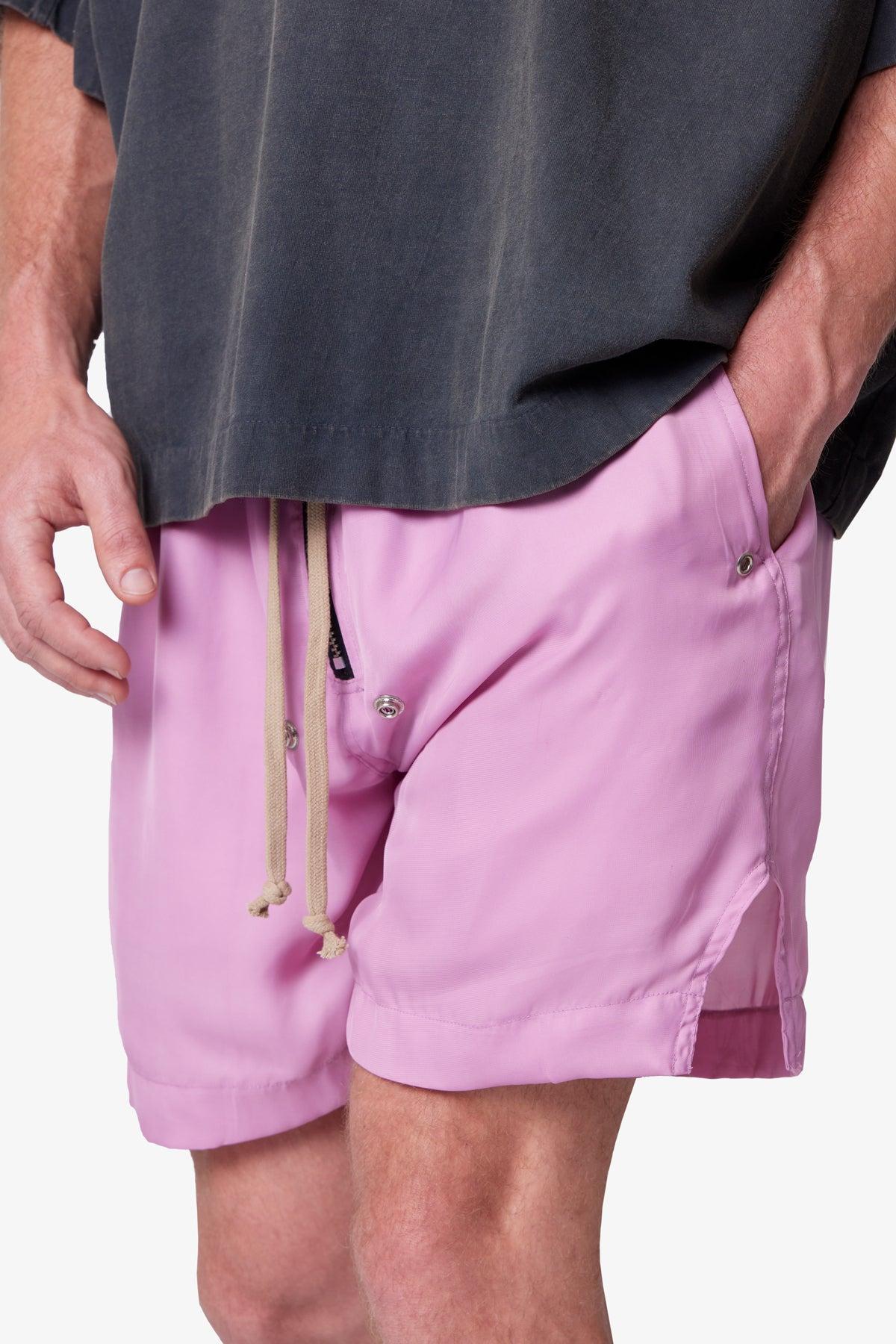 Lightweight Zippered Shorts - Pink Product Image