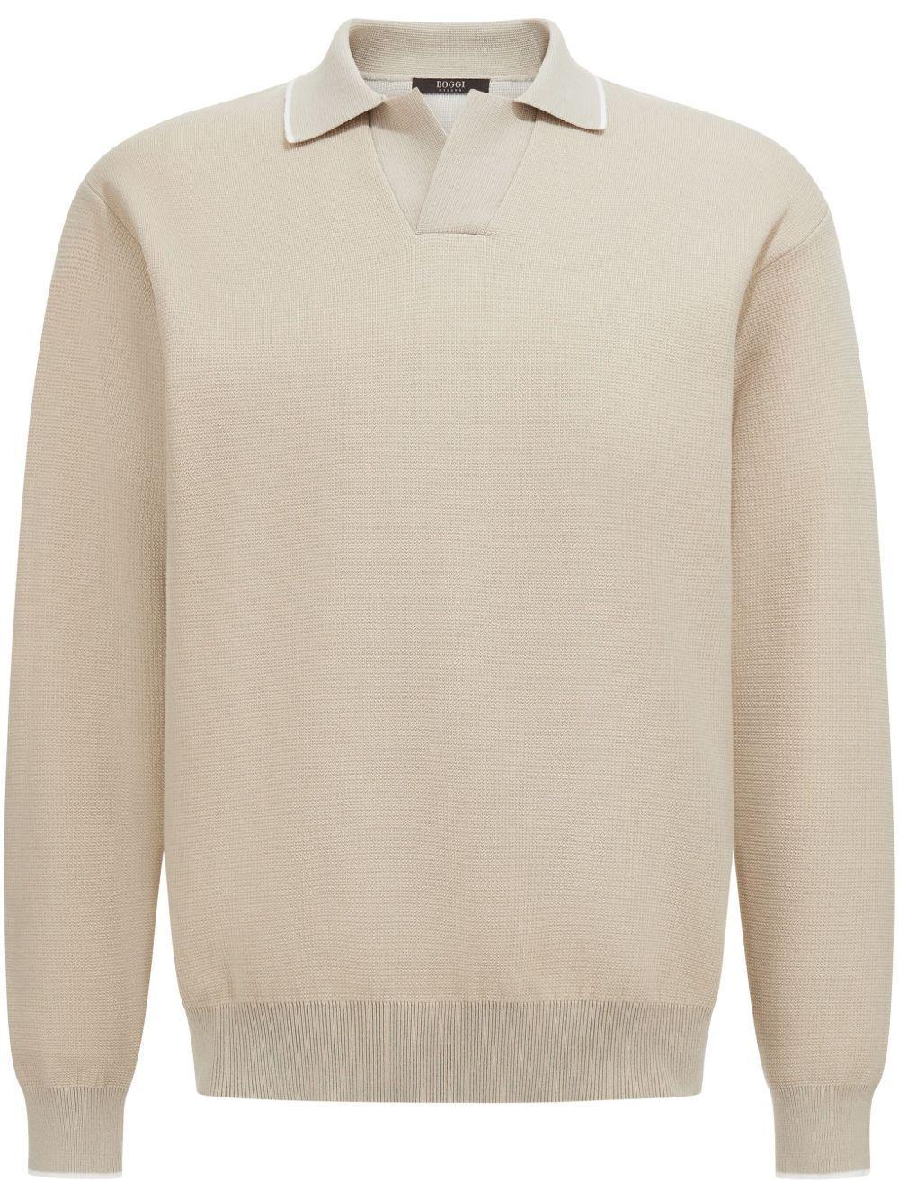 knitted polo shirt Product Image