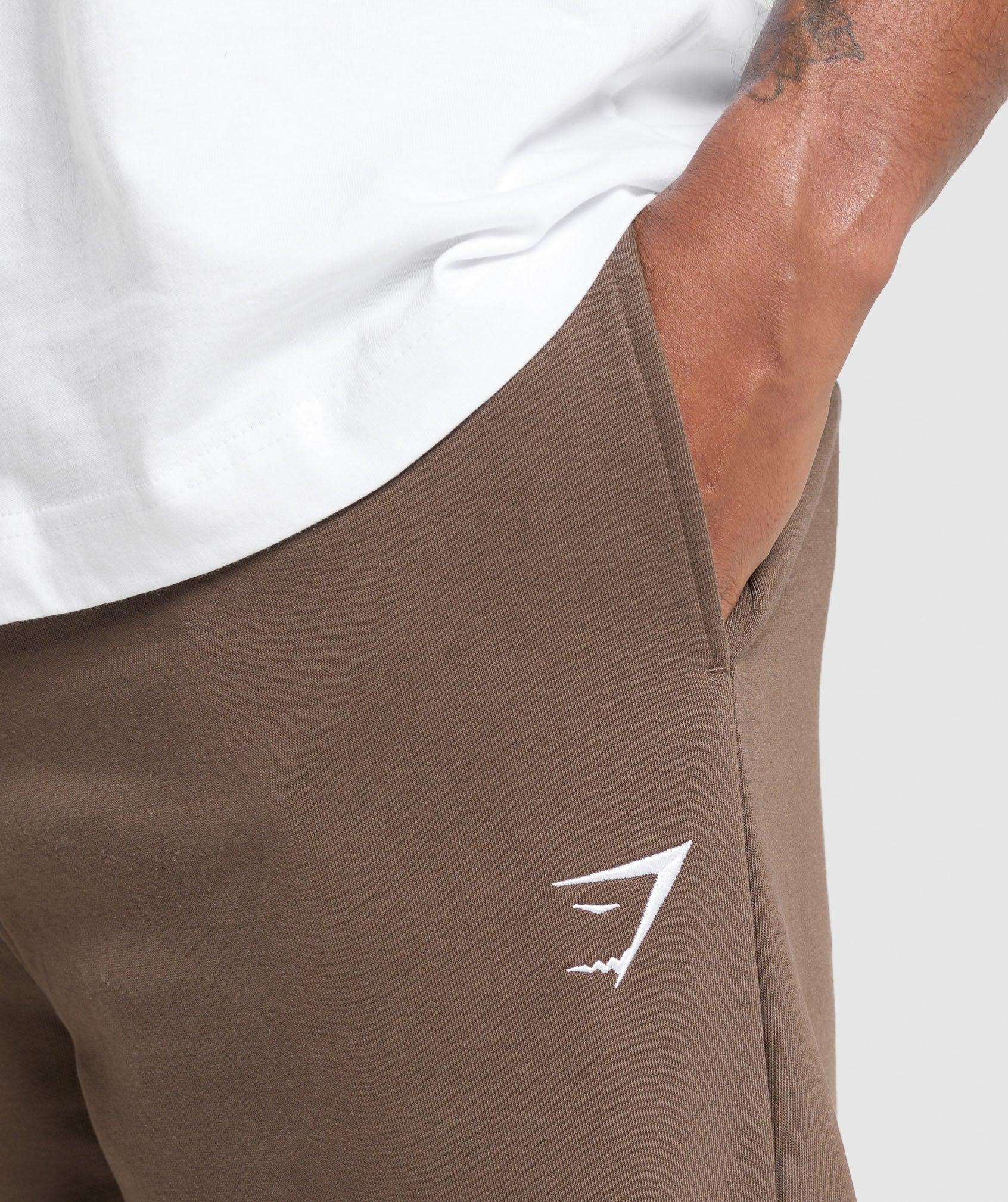 Gymshark Crest Straight Leg Joggers - Walnut Brown Male Product Image