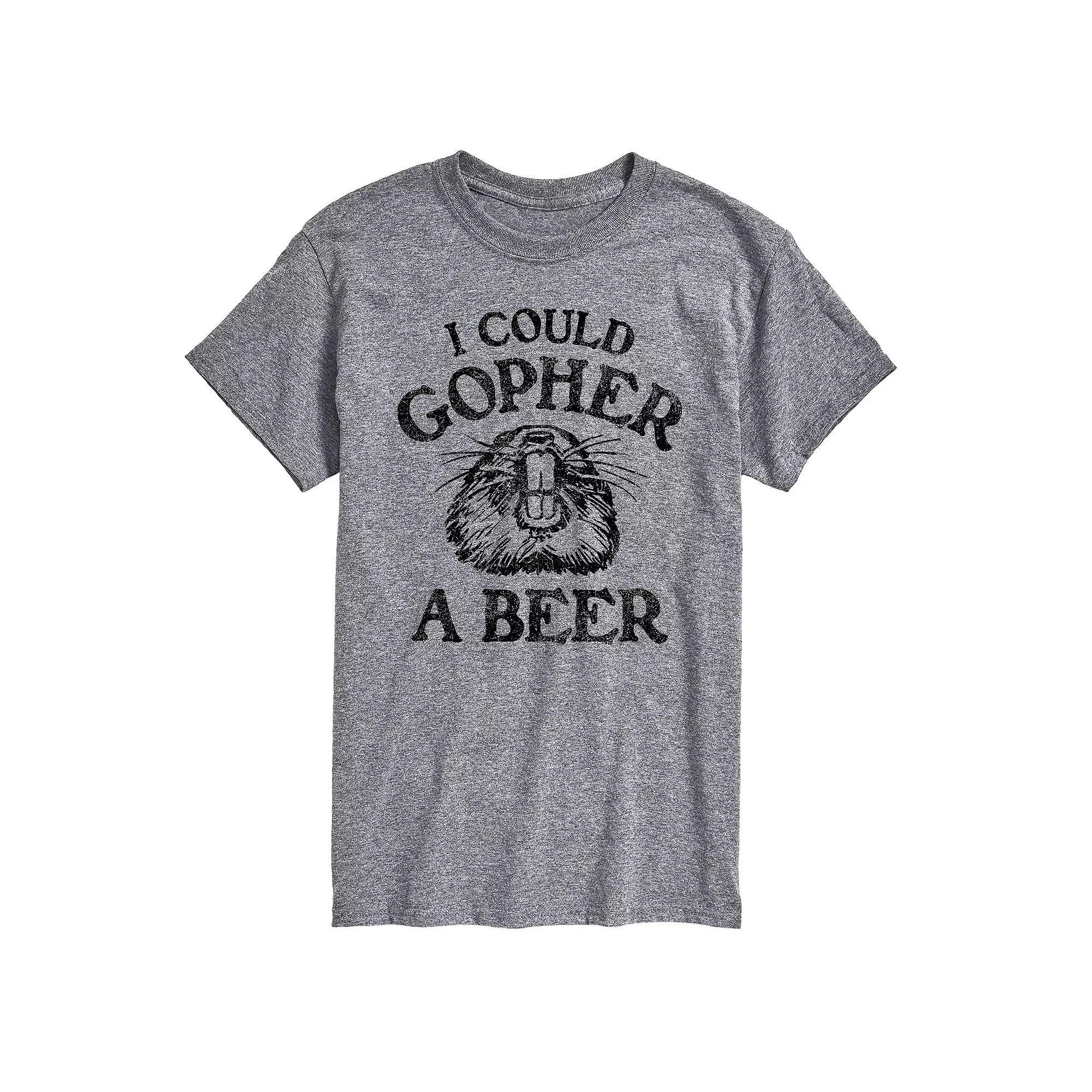 Big & Tall Could Gopher A Beer Tee, Men's,  Product Image