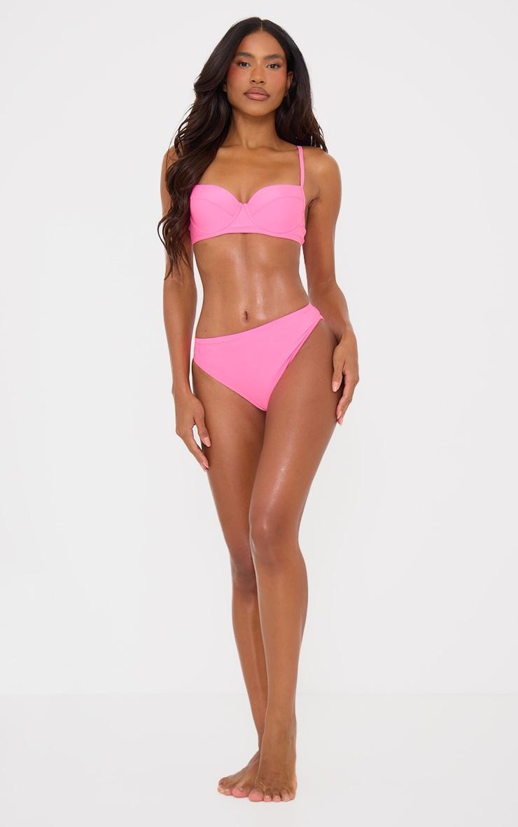 Candy Pink Mix & Match Push Up Cupped Bikini Top Product Image