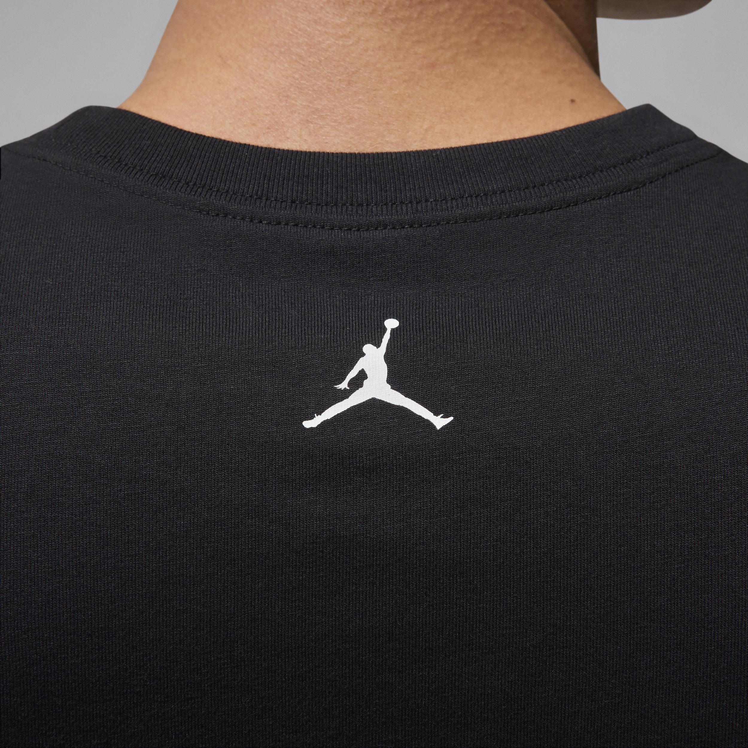 Jordan Mens Jordan Brand Dot MJ Short Sleeve T-Shirt - Mens Sail/Black Product Image