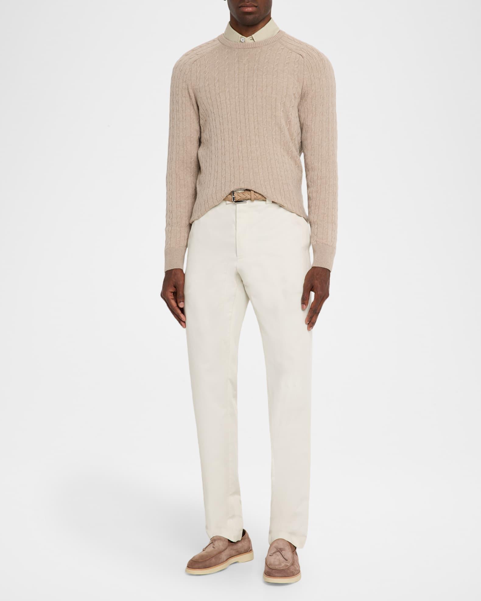 Men's Cashmere Cable Knit Crewneck Sweater Product Image