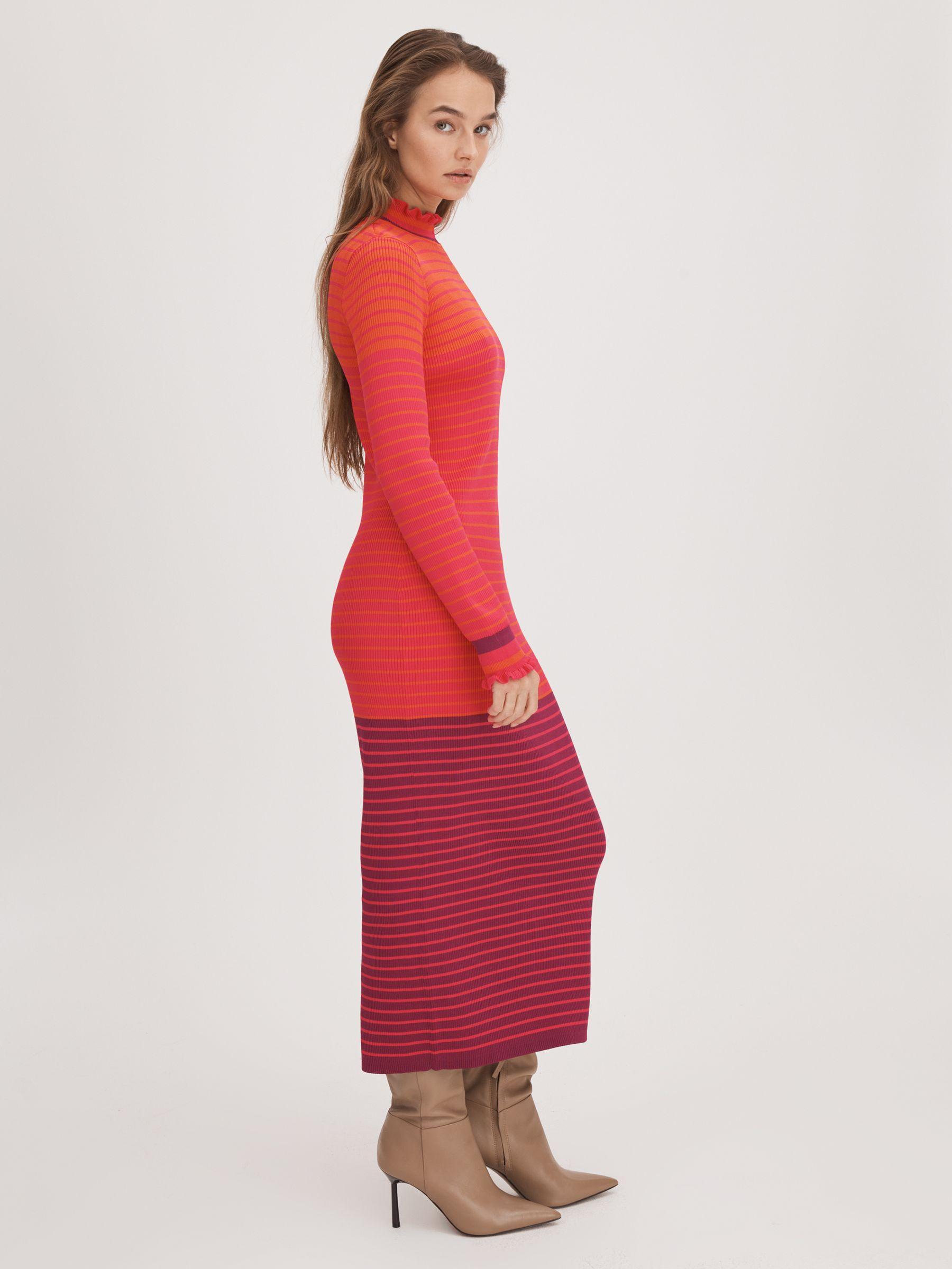 Florere Knitted Striped Midi Dress in Multi Product Image