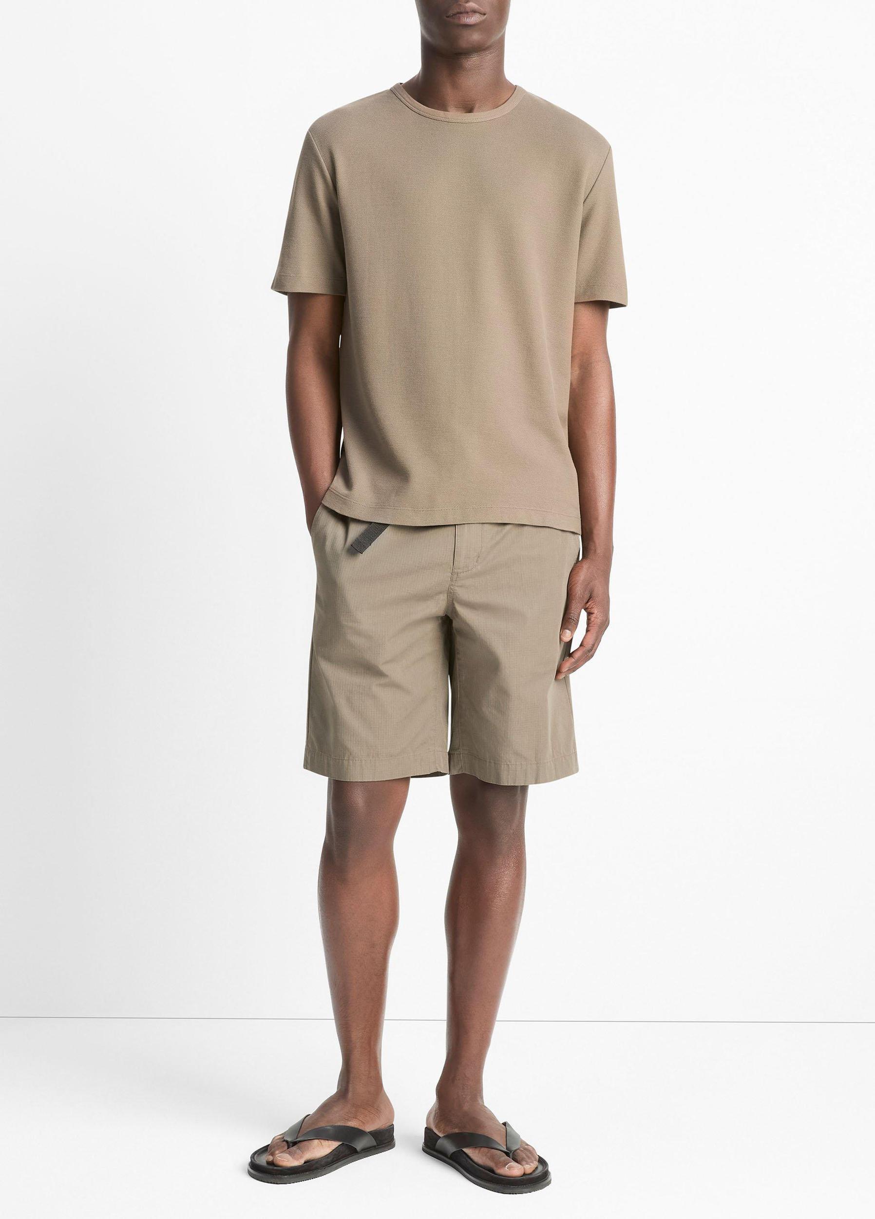 Pima Cotton Piqué Crew Neck T-Shirt Product Image