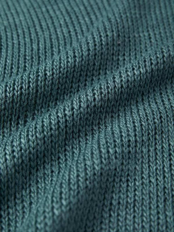 Solid Color Backless Lace Up Long Sleeve Knit Product Image