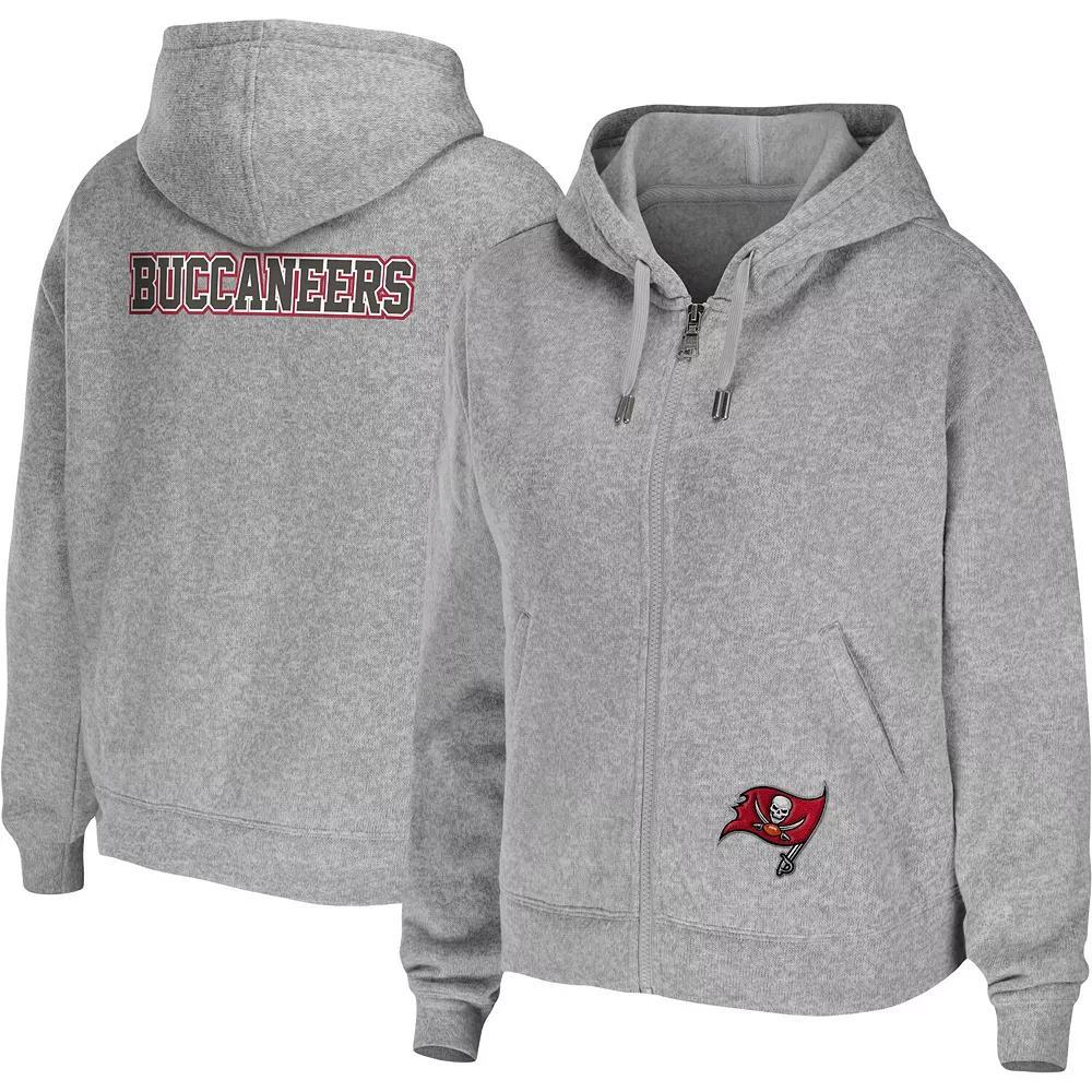 Women's WEAR by Erin Andrews Heathered Gray Tampa Bay Buccaneers Team Full-Zip Hoodie,  Product Image