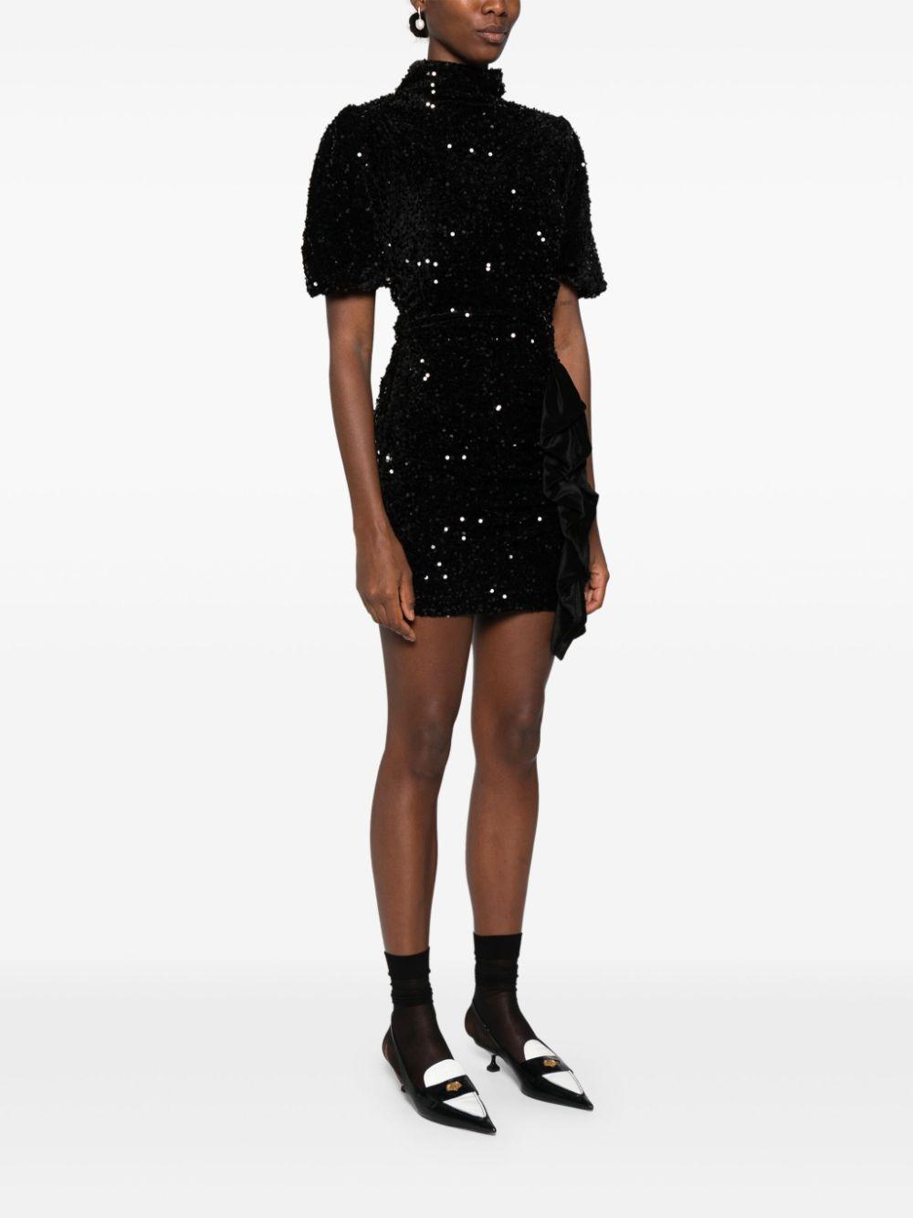 sequinned velvet mini dress Product Image