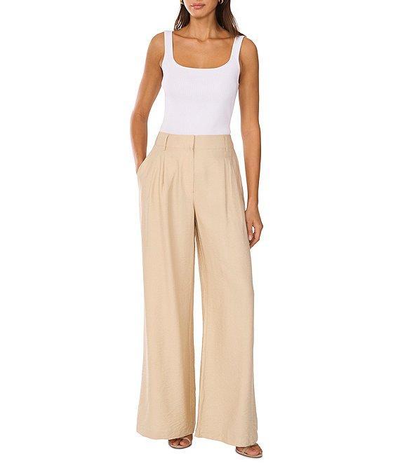 Vince Camuto Pleated Wide Leg Trouser Pants Product Image