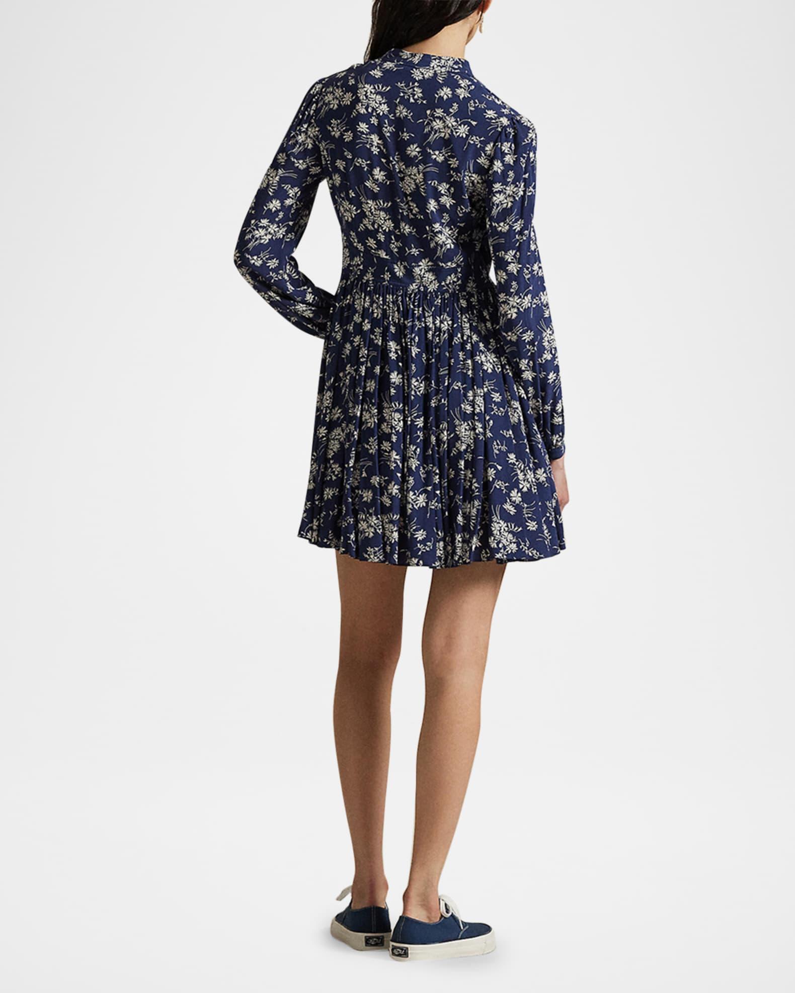 Floral Buttoned Crepe Dress Product Image