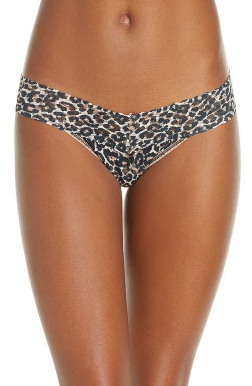 Signature Lace Low Rise Printed Thong Product Image