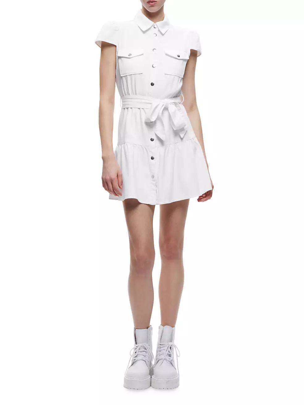 Miranda Belted Denim Minidress Product Image