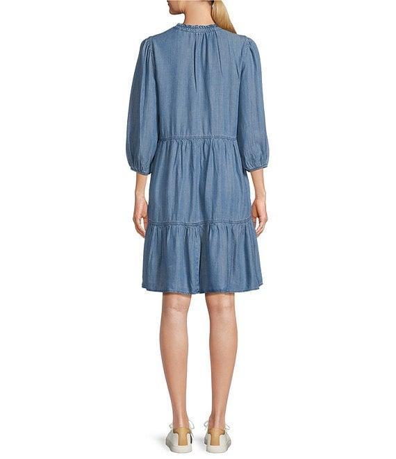 Nurture 3/4 Sleeve Tiered Ruffle Short Dress Product Image