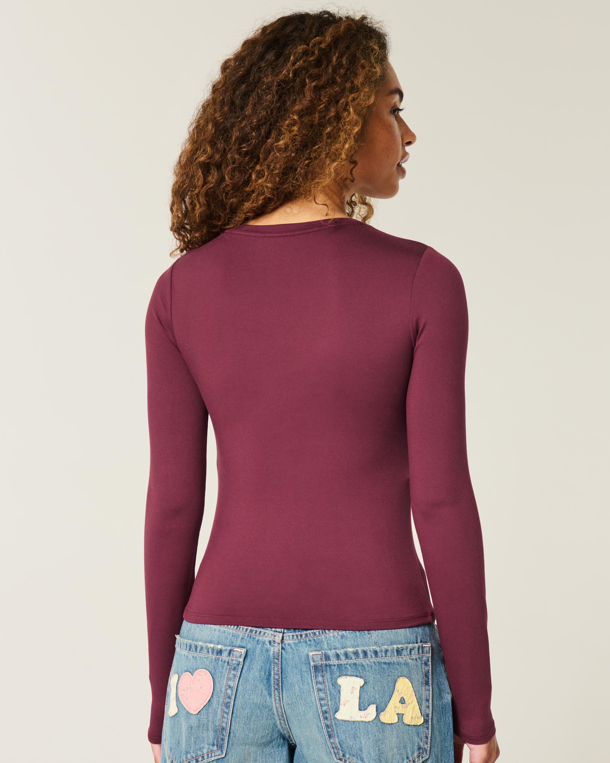Seamless Fabric Long-Sleeve Crew Top Product Image