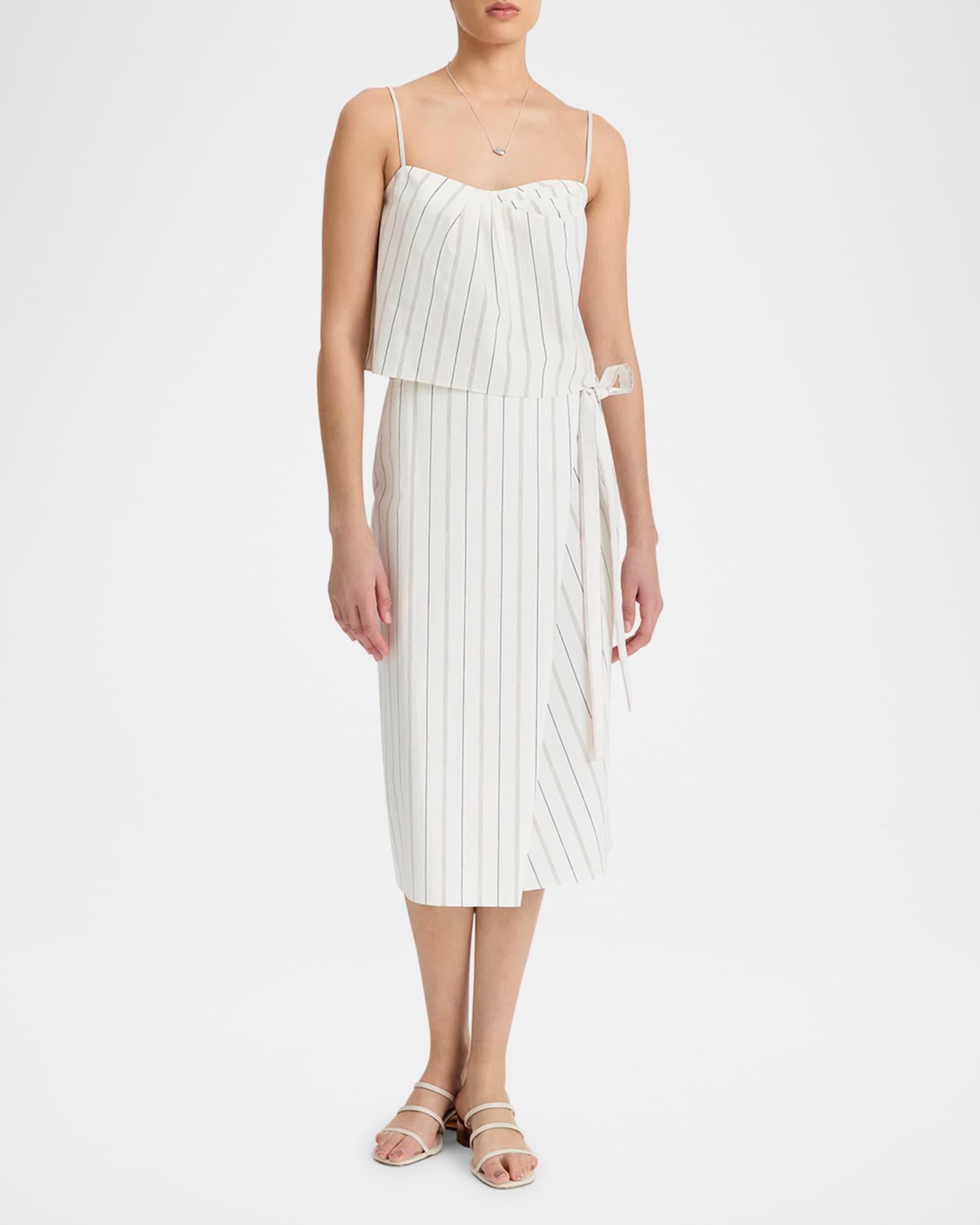 Stripe Draped Tank Top  Product Image