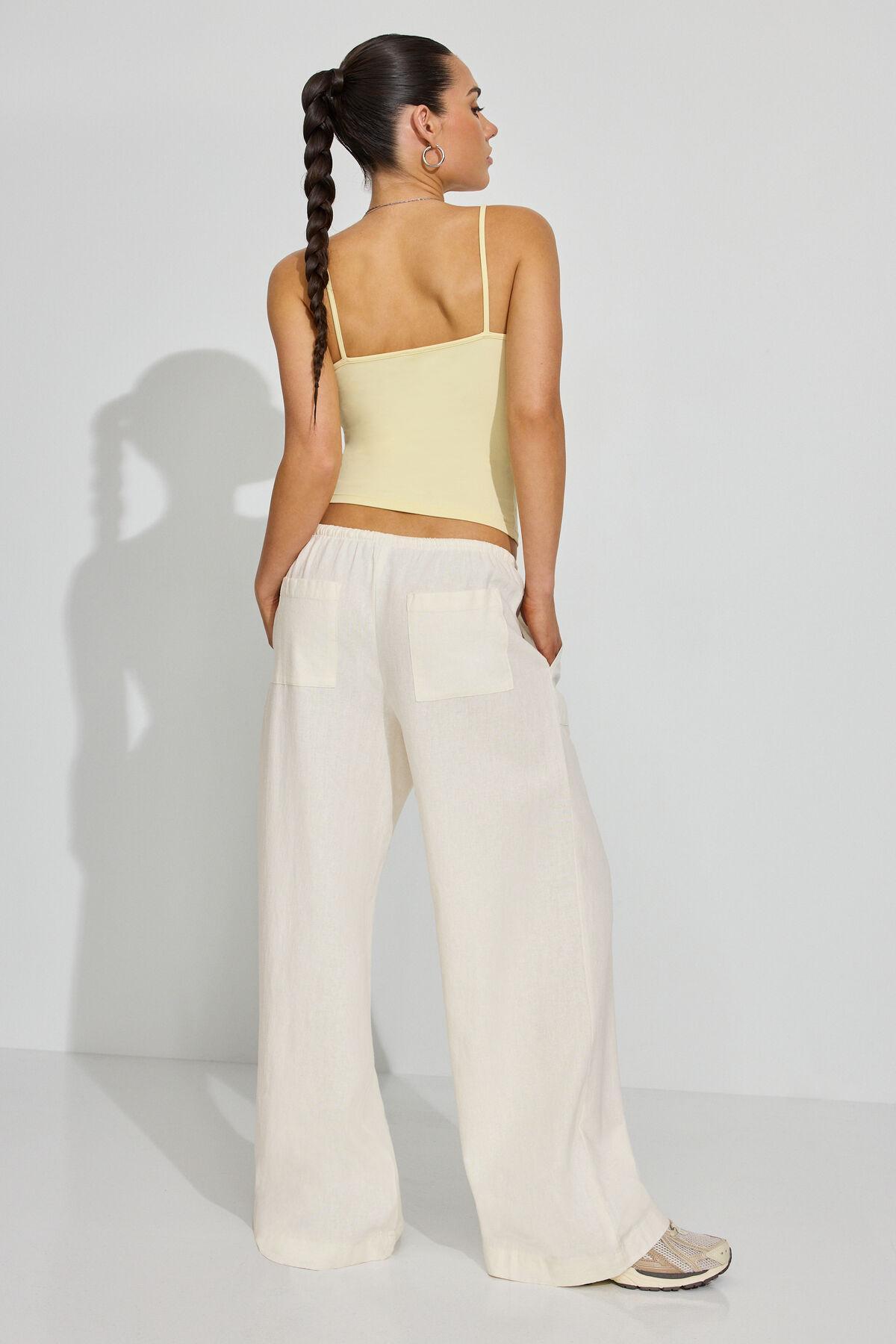 Millie Linen Pull-On Pants Product Image