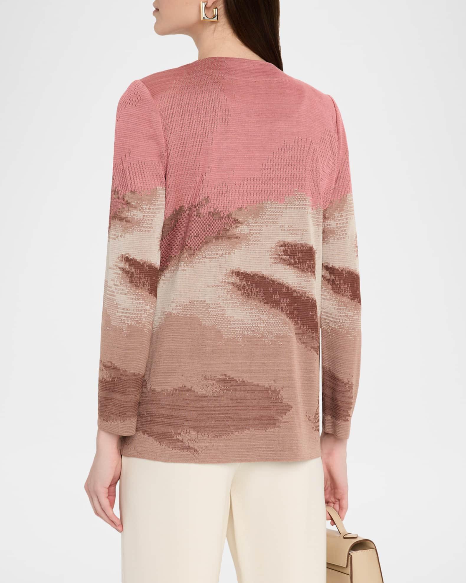 Heritage-Fit Landscape Pattern Knit Jacket Product Image