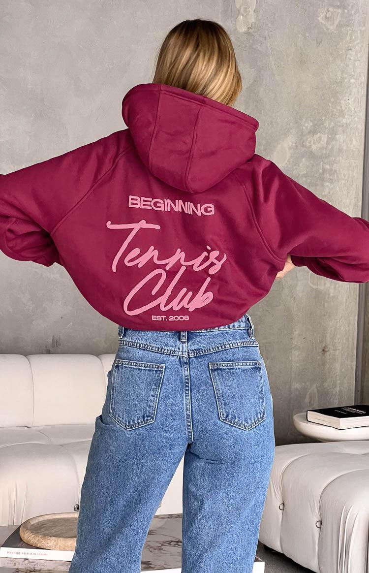 Beginning Red Tennis Club Bubble Hoodie Product Image