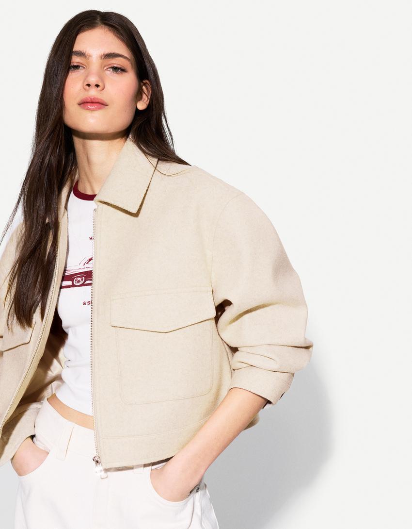 Soft cropped jacket Product Image