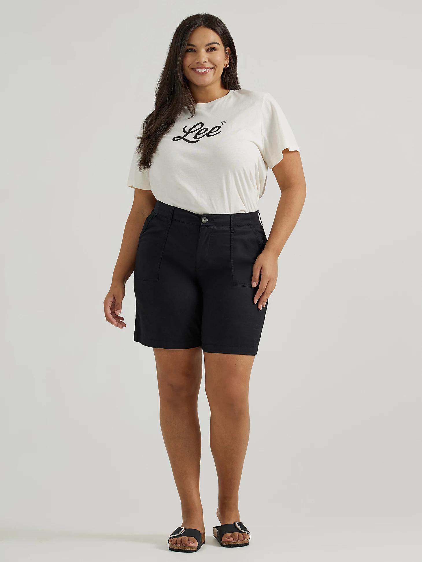 Women's Ultra Lux Comfort with Flex-To-Go Relaxed Fit Utility Bermuda (Plus) | Women's Shorts | Lee® Product Image