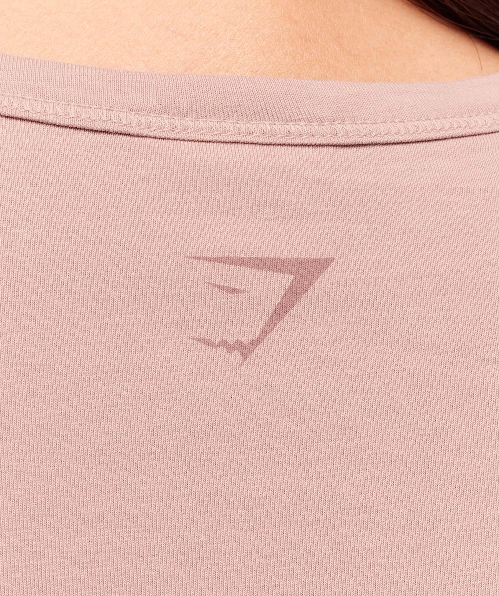 Gymshark Cotton Graphic Midi T-Shirt - Muted Pink Female Product Image