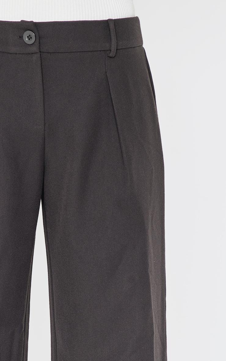 Charcoal Premium Woven Tailored Wide Leg Pants Product Image