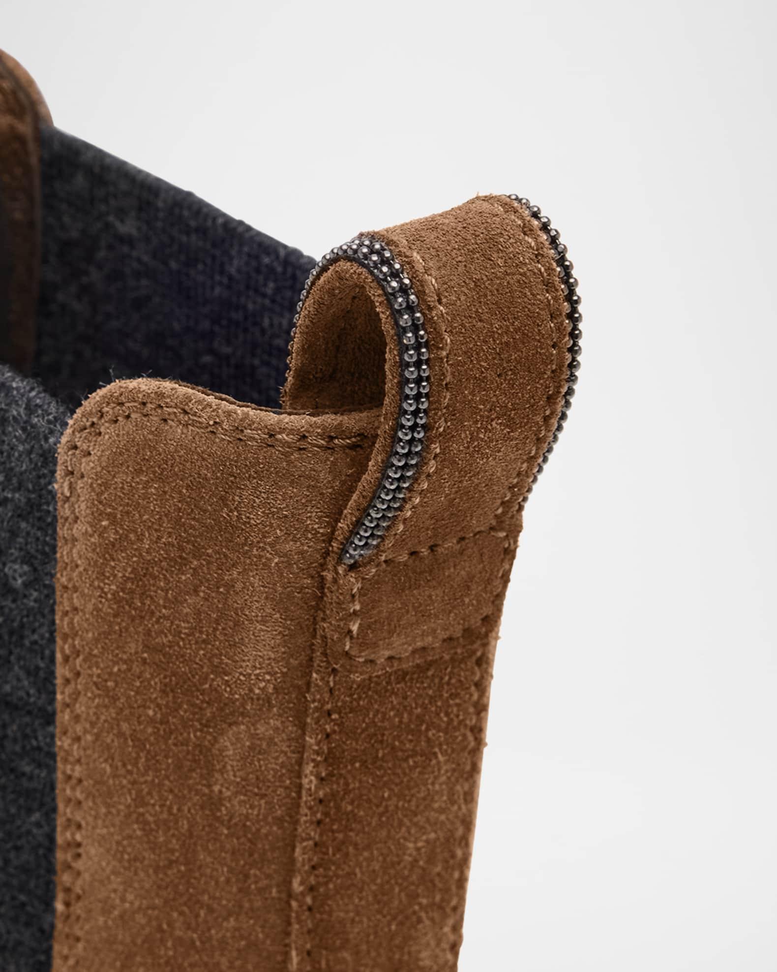 Suede City Block-Heel Western Booties Product Image