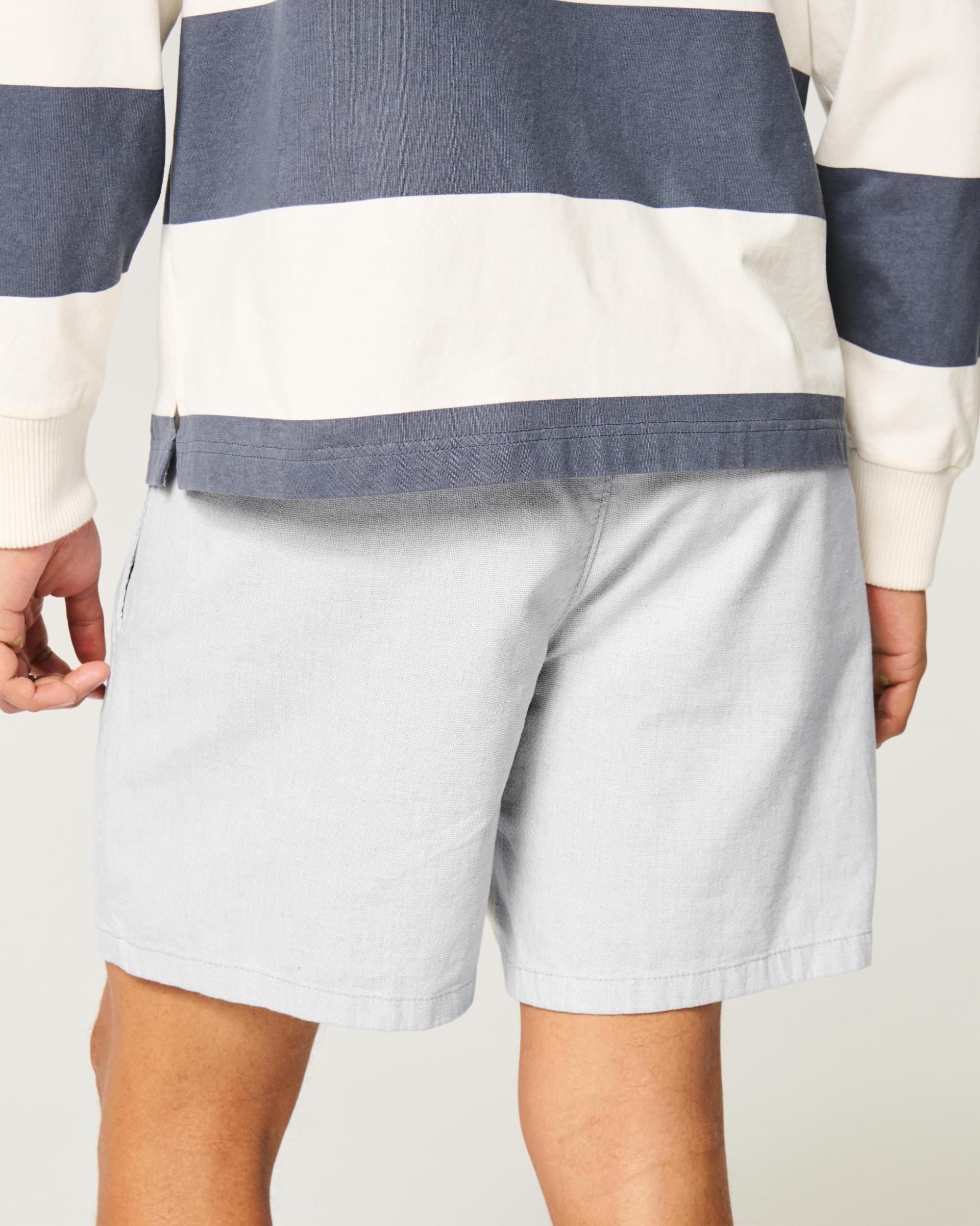 Mid-Thigh Twill Pull-On Shorts Product Image