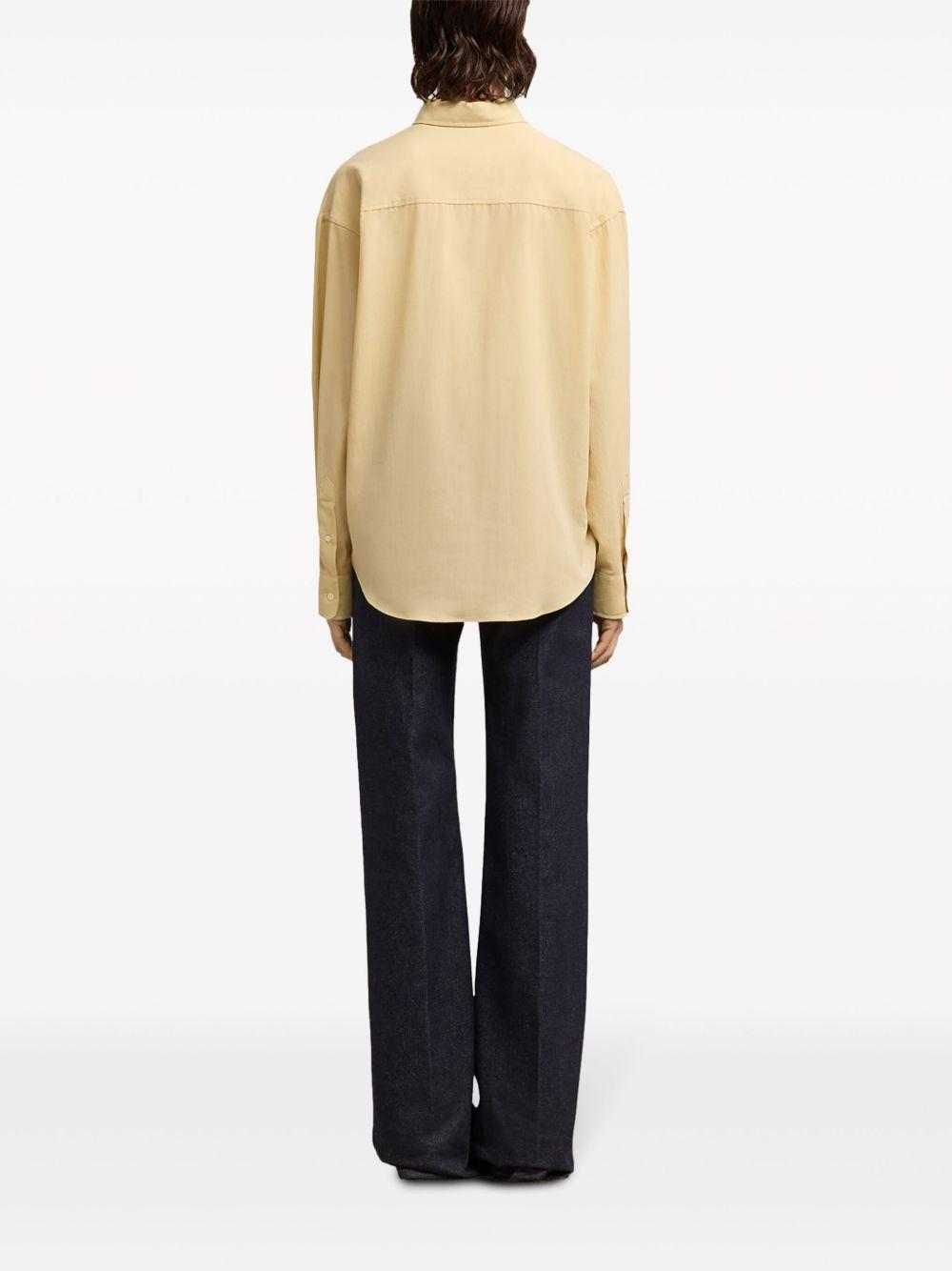 logo-embroidered cotton shirt Product Image