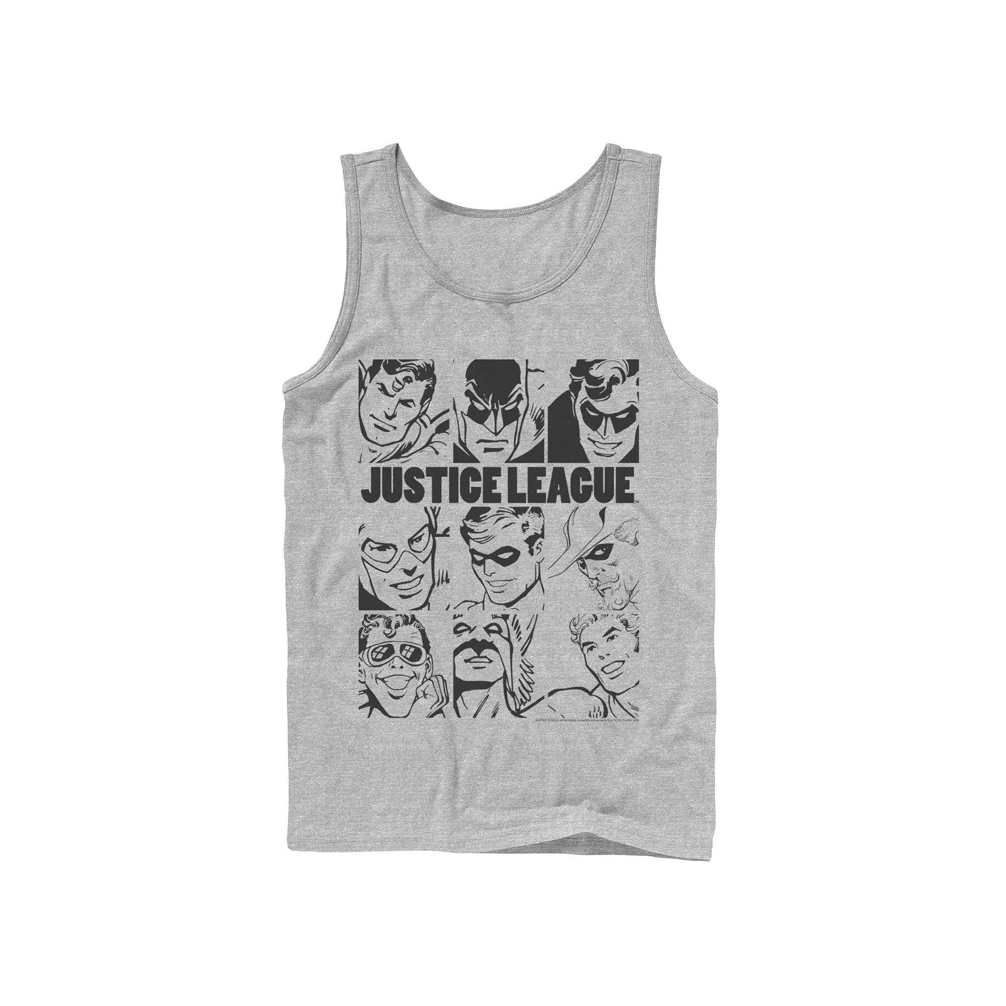 Men's DC Comics Justice League Group Shot Panel Poster Tank Top,  Product Image