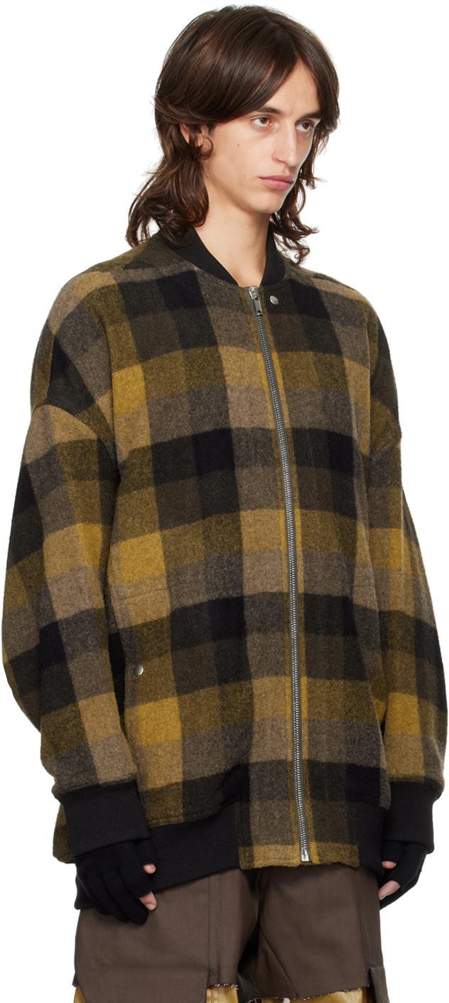 RICK OWENS Check-pattern Jacket In 62p Honey Plaid Product Image