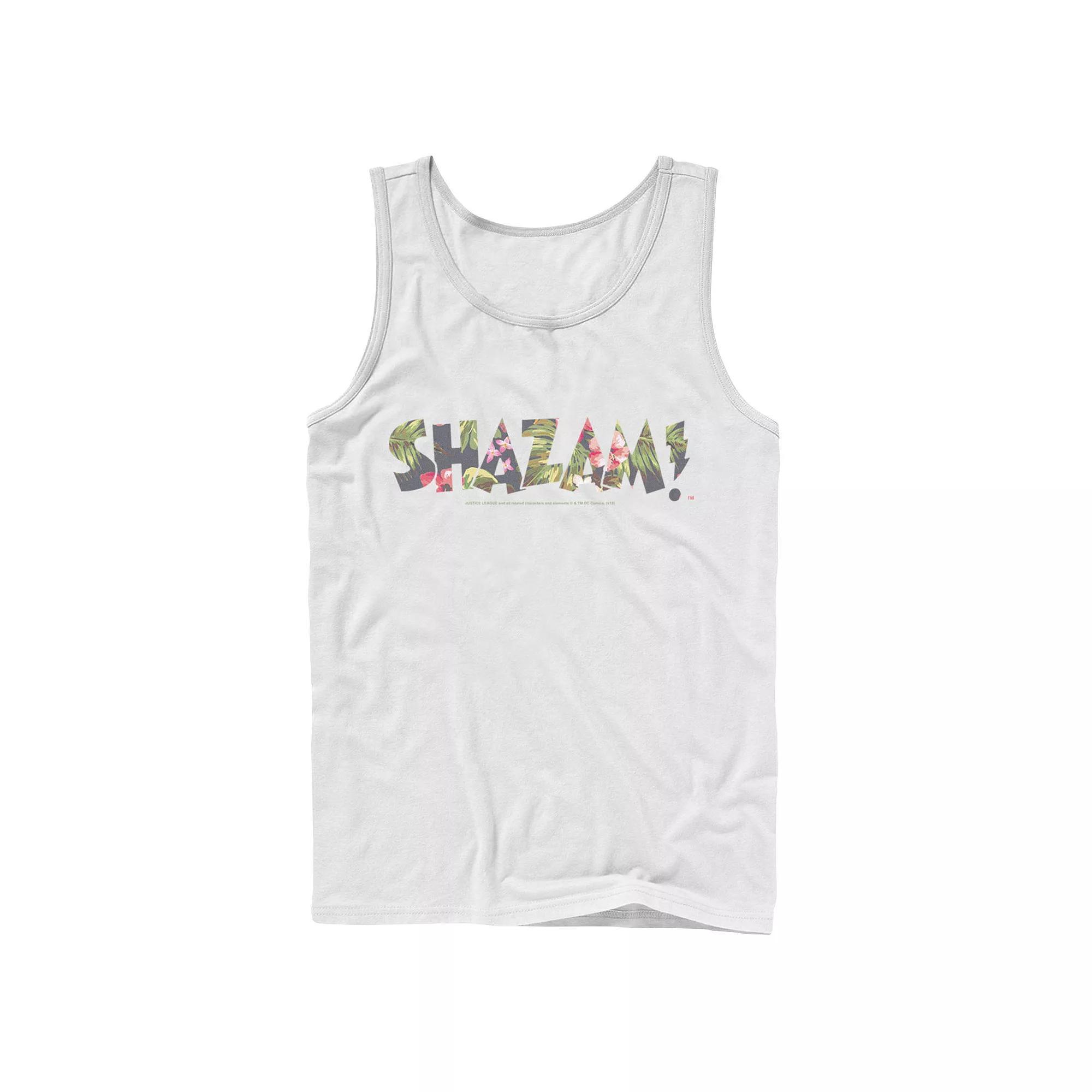 Men's DC Comics Shazam Tropical Logo Tank Top,  Product Image