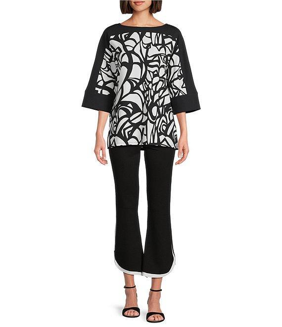 Slim Factor by Investments Ponte Knit No Waist Soft Flare Leg Pants Product Image