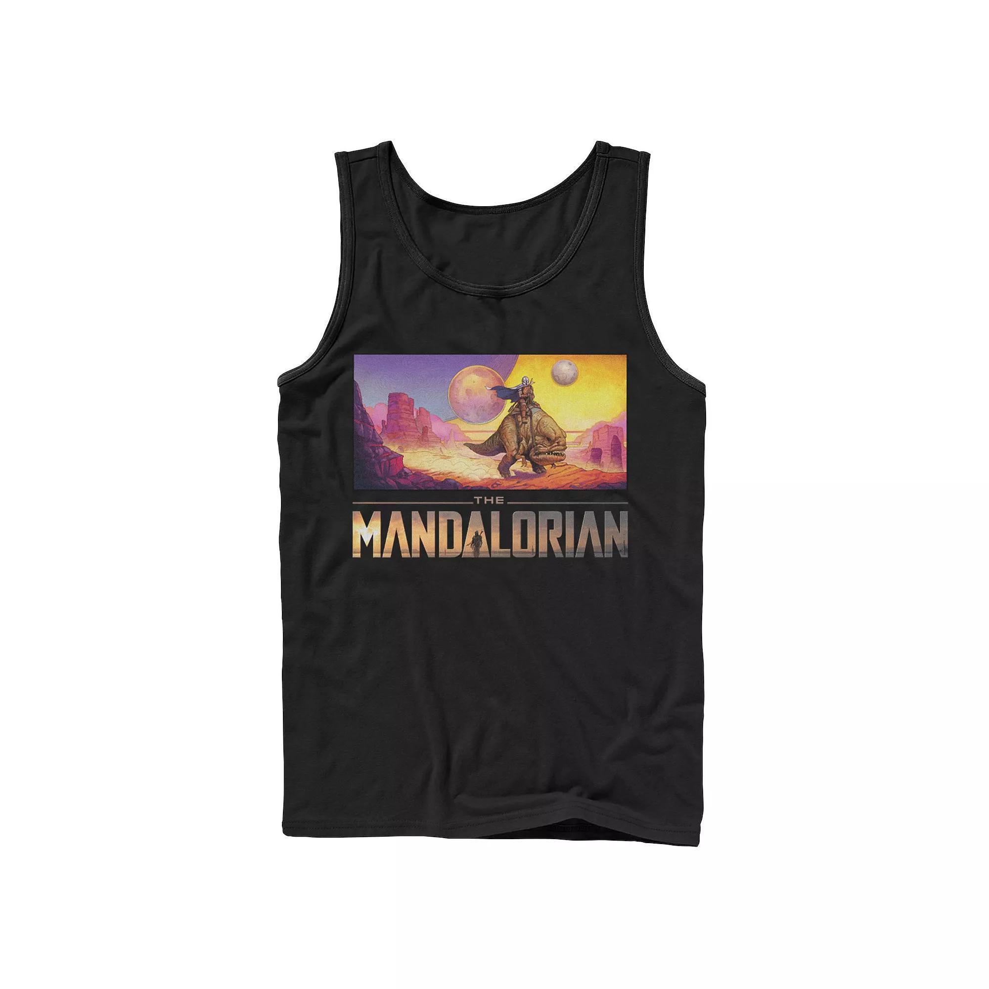 Men's Star Wars The Mandalorian Dreamscape Journey Tank Top, Size: Small, Black Product Image