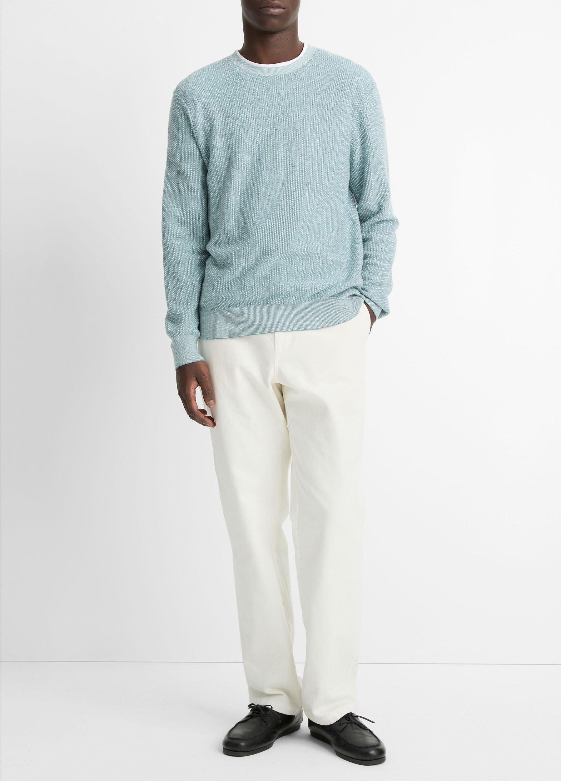 Geo-Jacquard Wool-Blend Crew Neck Sweater Product Image