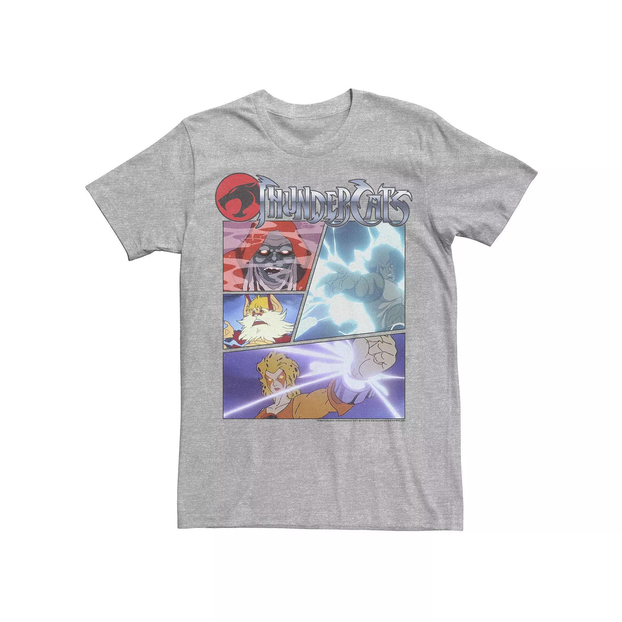 Men's ThunderCats Action Shot PaneTee, Size: XXL, Athletic Grey Product Image
