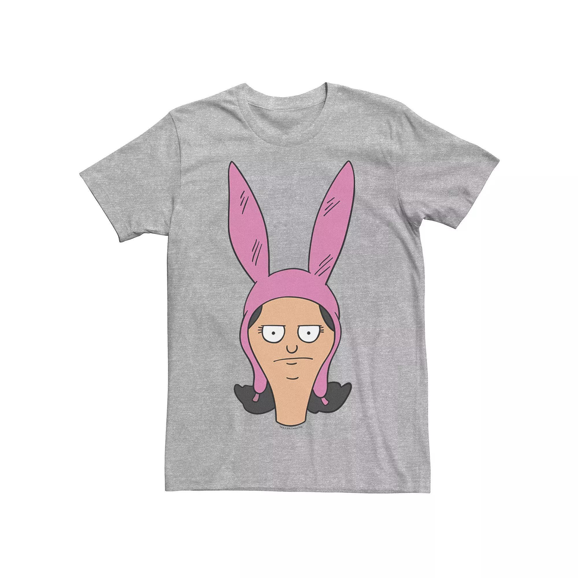 Men's Bob's Burgers Louise Green Hue Portrait Tee, Size: Large, Athletic Grey Product Image