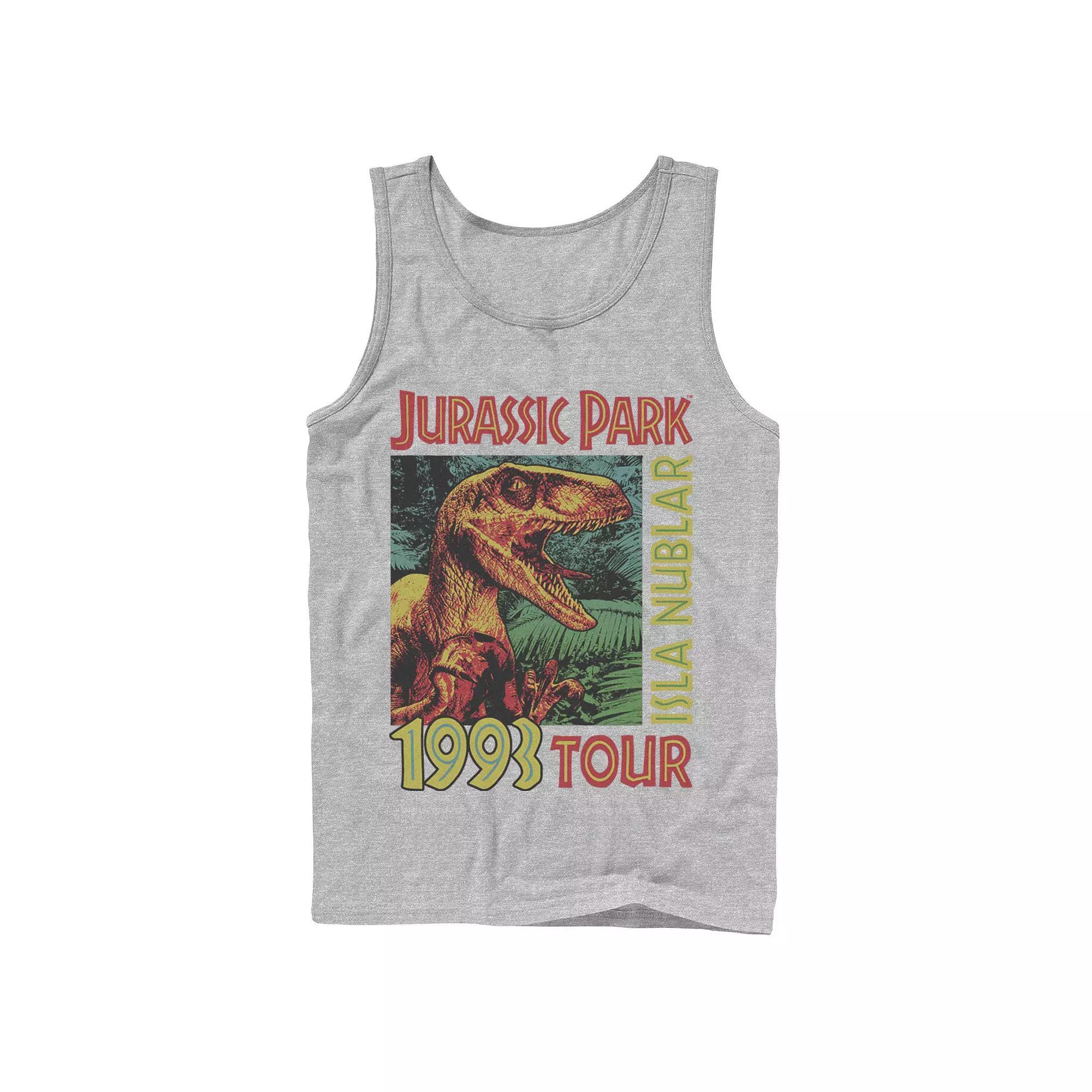 Men's Jurassic Park Isla Nublar 1993 Tour Poster Tank Top,  Product Image