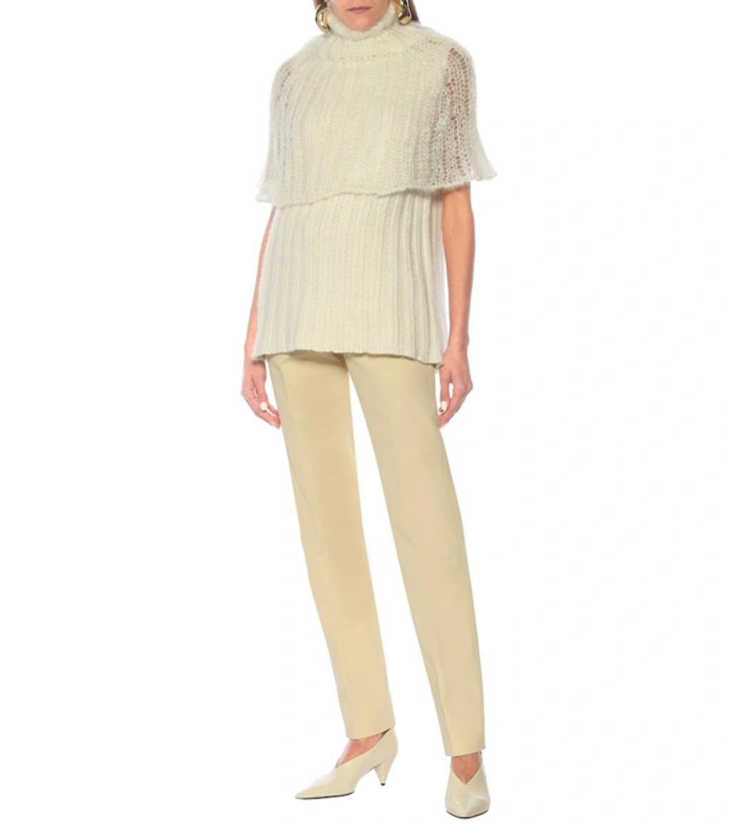 JIL SANDER Turtleneck Wool-blend Sweater In White Product Image