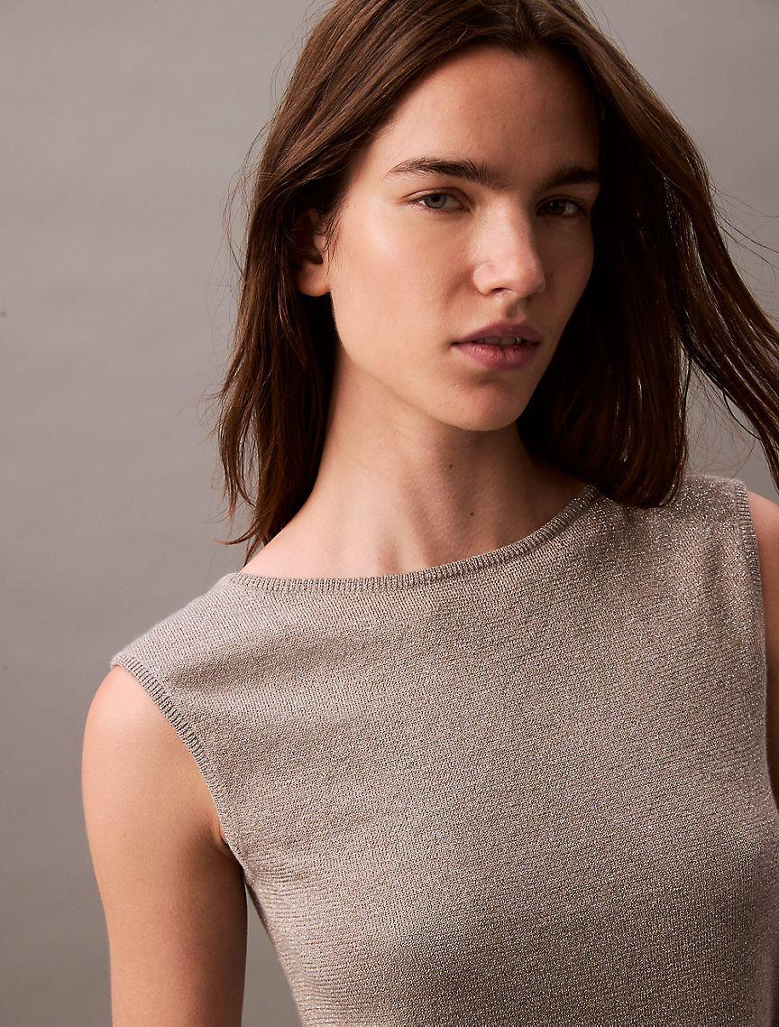 Lurex Sleeveless Pullover Top Product Image